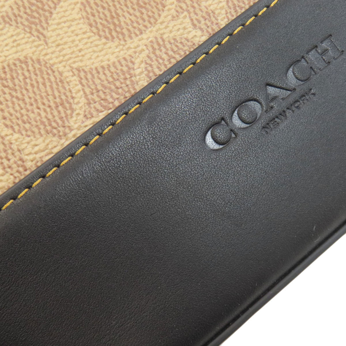 Coach Black Brown Pvc Leather Sling Bag (Pre-Owned)