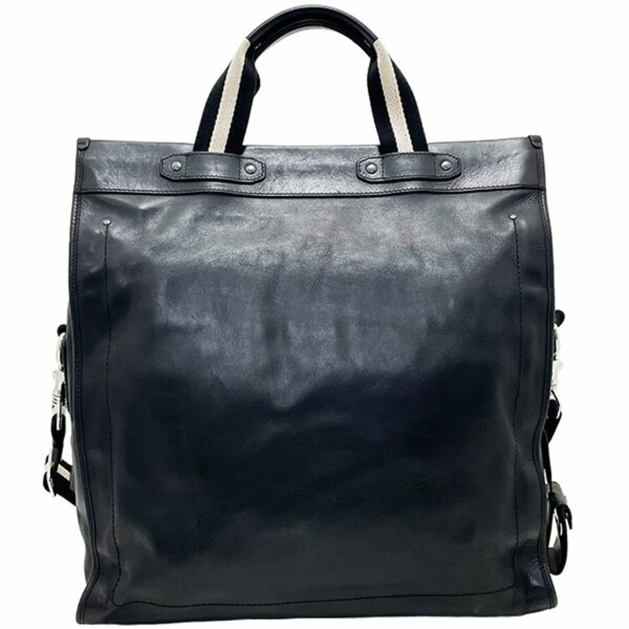 Bally Black Leather Tote Bag (Pre-Owned)