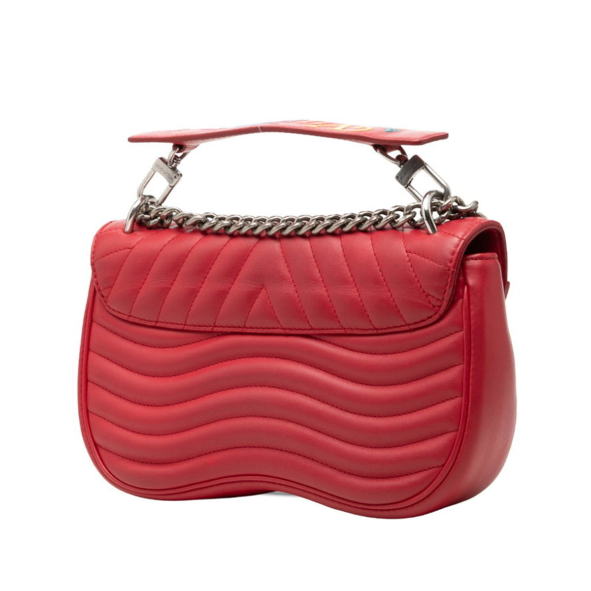 Louis Vuitton Red Color Leather Handbag Shoulder Bag (Pre-Owned)