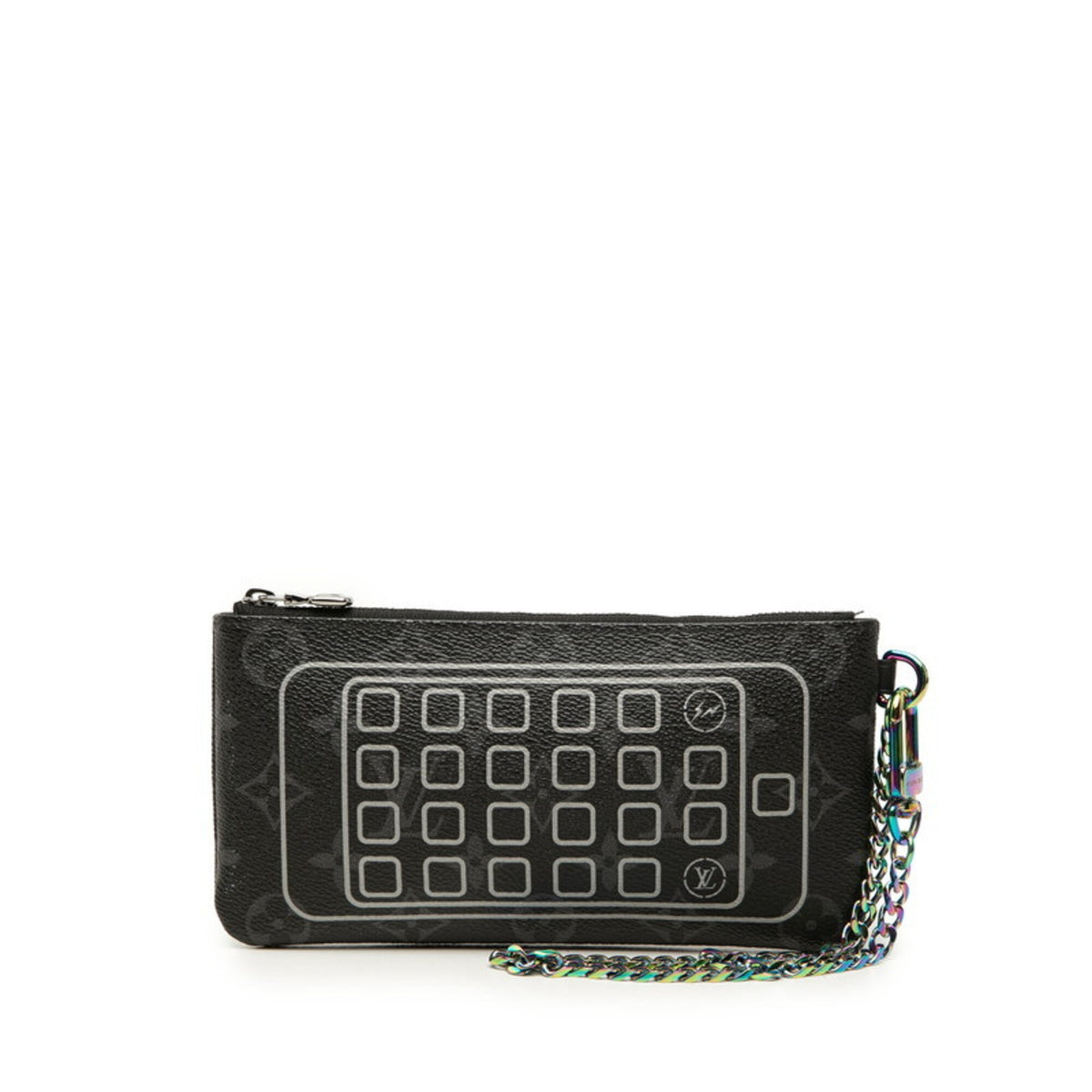 Louis Vuitton Black Pvc Leather Handbag Pouch (Pre-Owned)