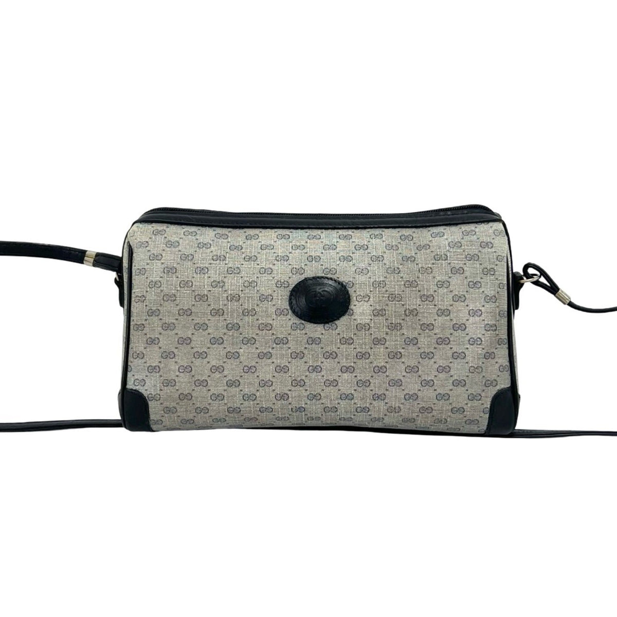 Gucci Navy Leather Pvc Pochette Shoulder Bag (Pre-Owned)