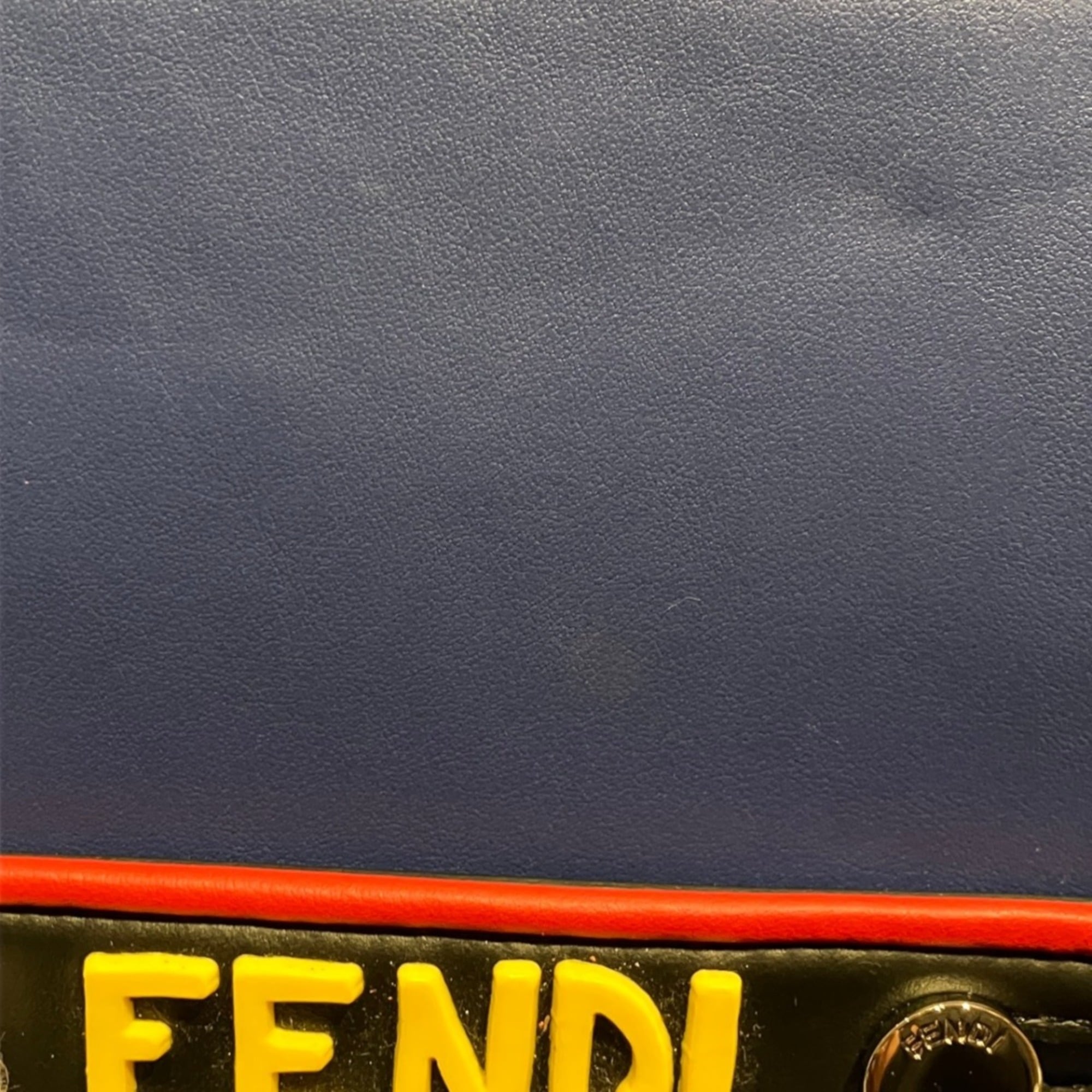 Fendi Blue Leather Clutch Bag Pochette (Pre-Owned)