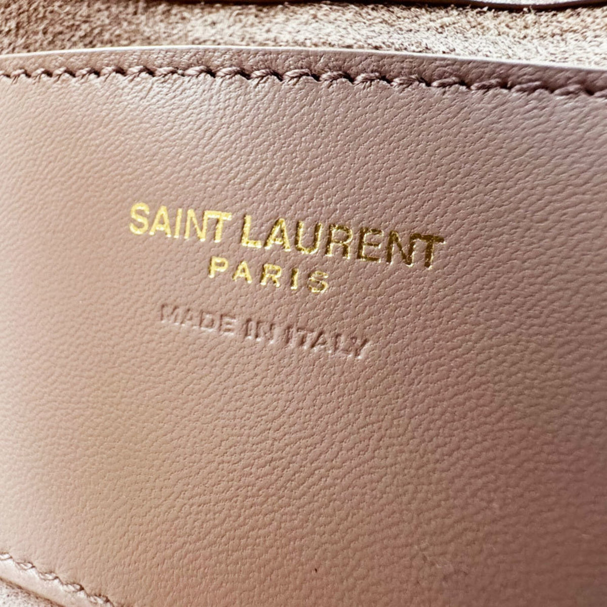 Saint Laurent Pink Beige Leather Handbag (Pre-Owned)