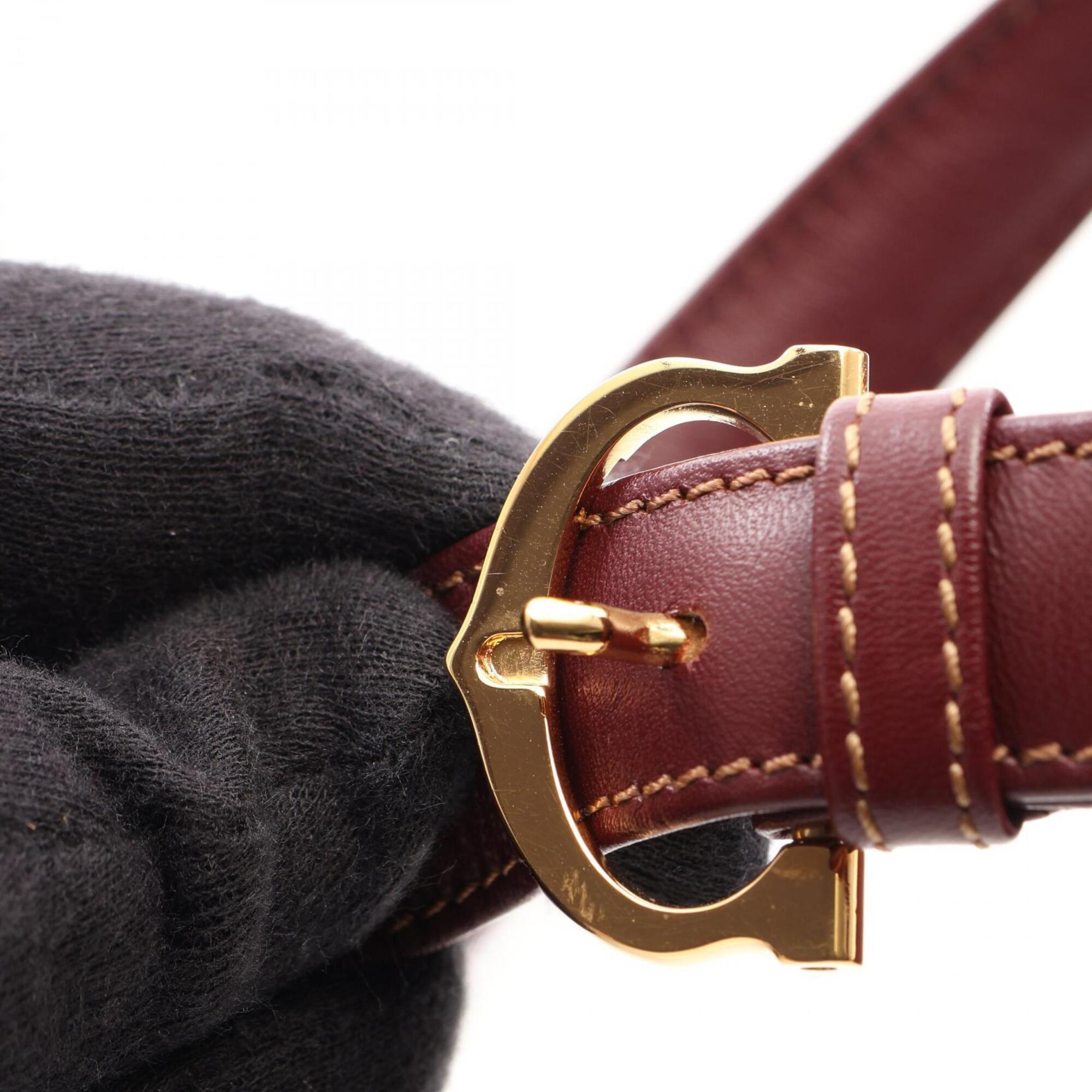 Cartier Must Bordeaux Leather Shoulder Bag (Pre-Owned)
