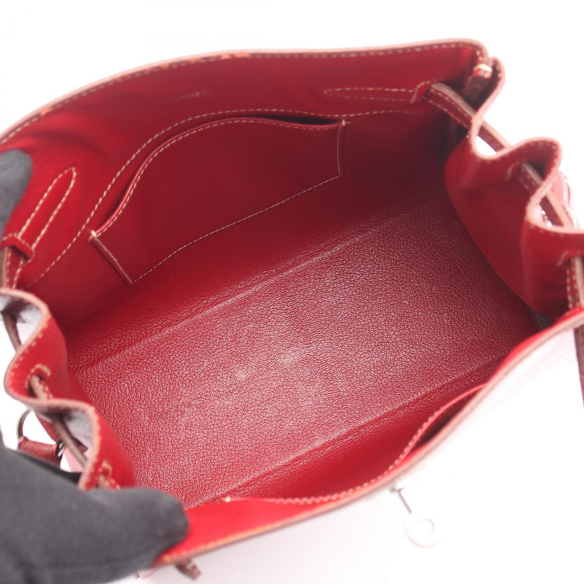 Hermes Red Color Courchevel Leather Handbag Shoulder Bag (Pre-Owned)