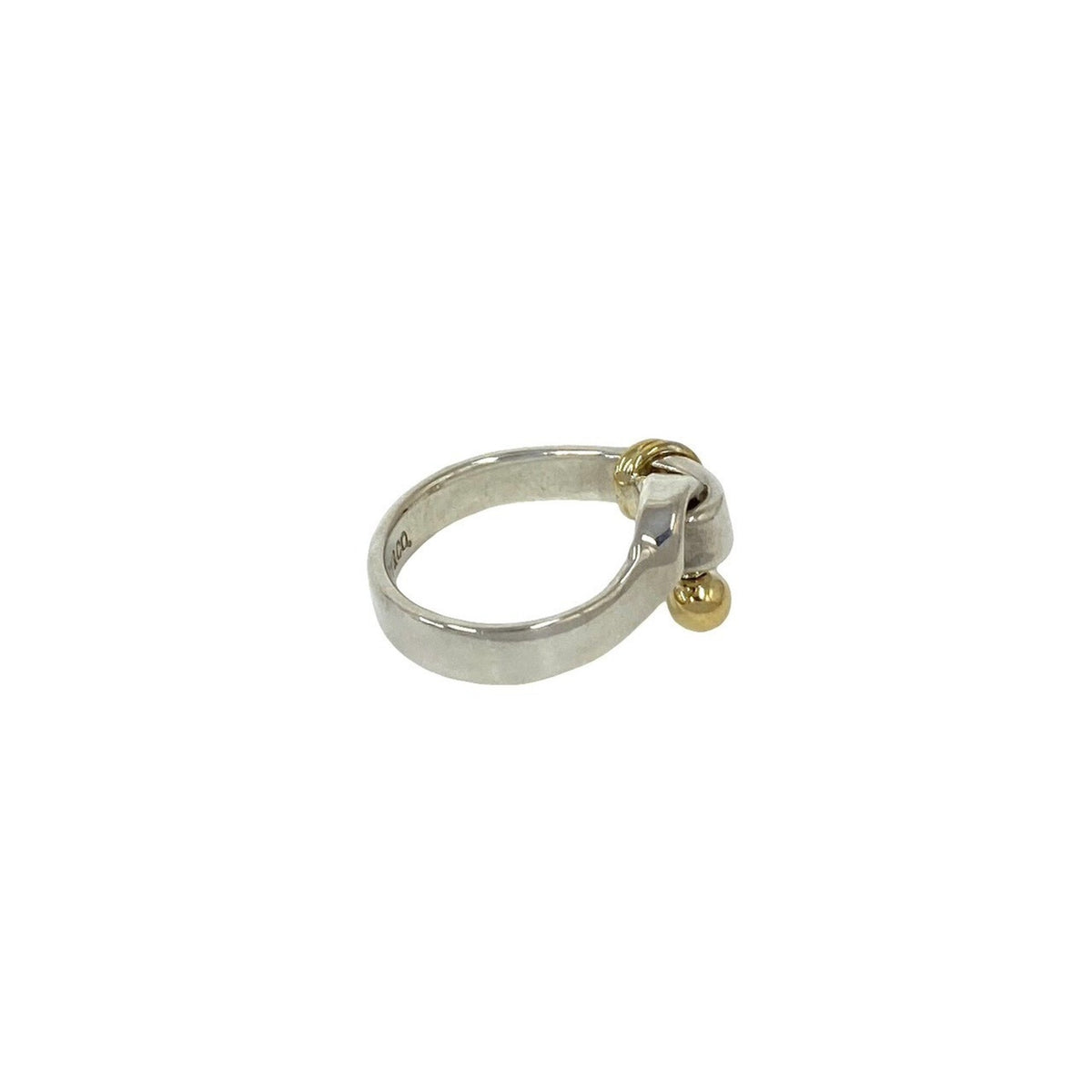 Tiffany Silver Yellow Gold (18K) Silver 925 Band Ring (Pre-Owned)