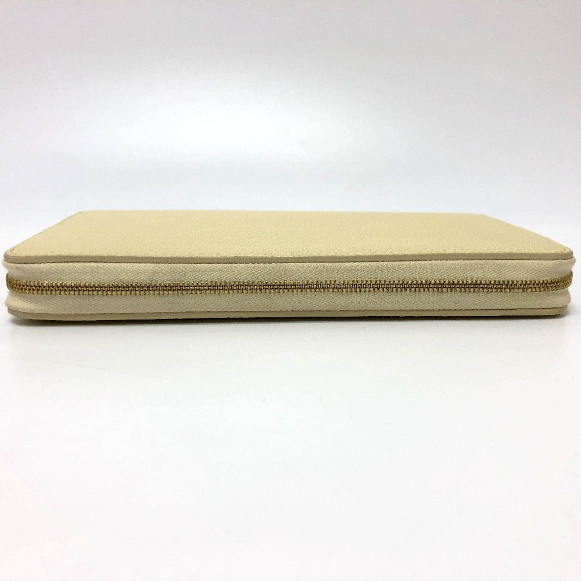 Celine Beige Leather Long Wallet (Bi-Fold) (Pre-Owned)