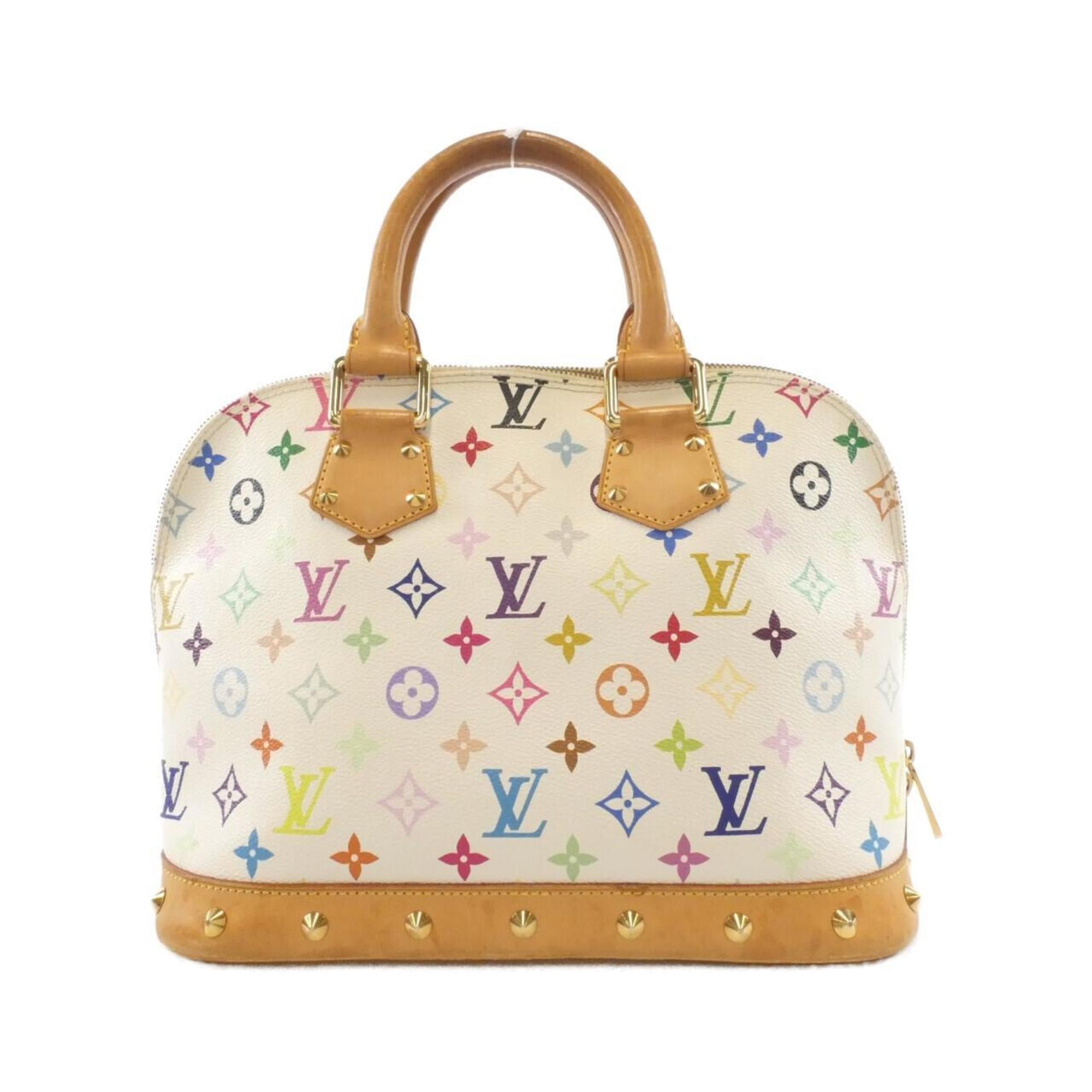 Louis Vuitton White Coated Canvas Handbag (Pre-Owned)