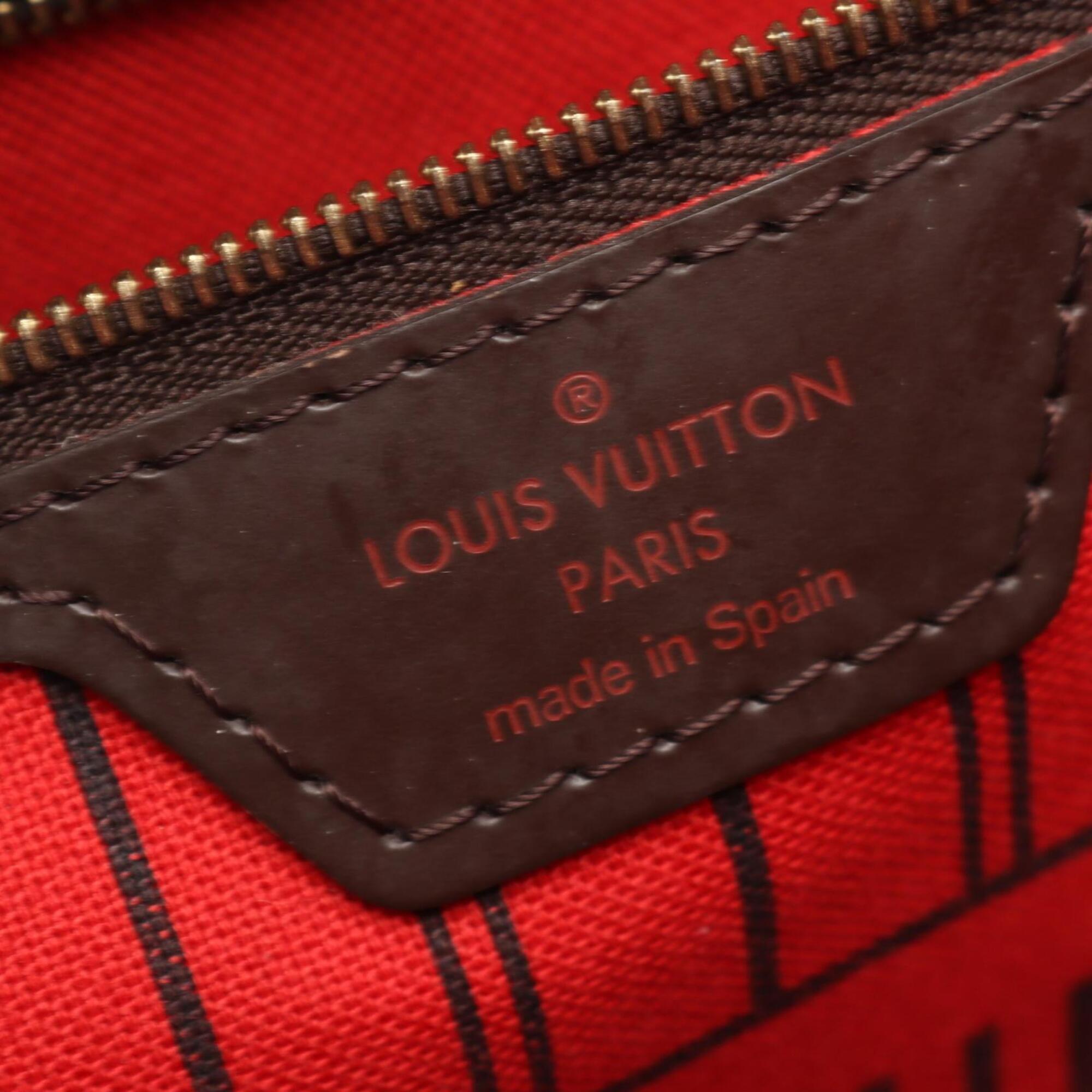 Louis Vuitton Brown Damier Canvas Coated Canvas Leather Handbag Tote Bag (Pre-Owned)