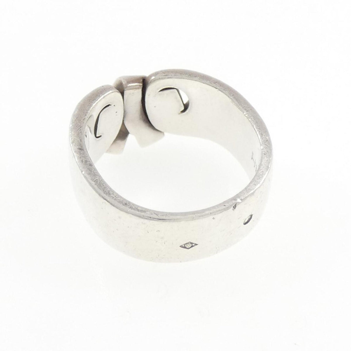 Hermes Silver Silver 925 Band Ring (Pre-Owned)