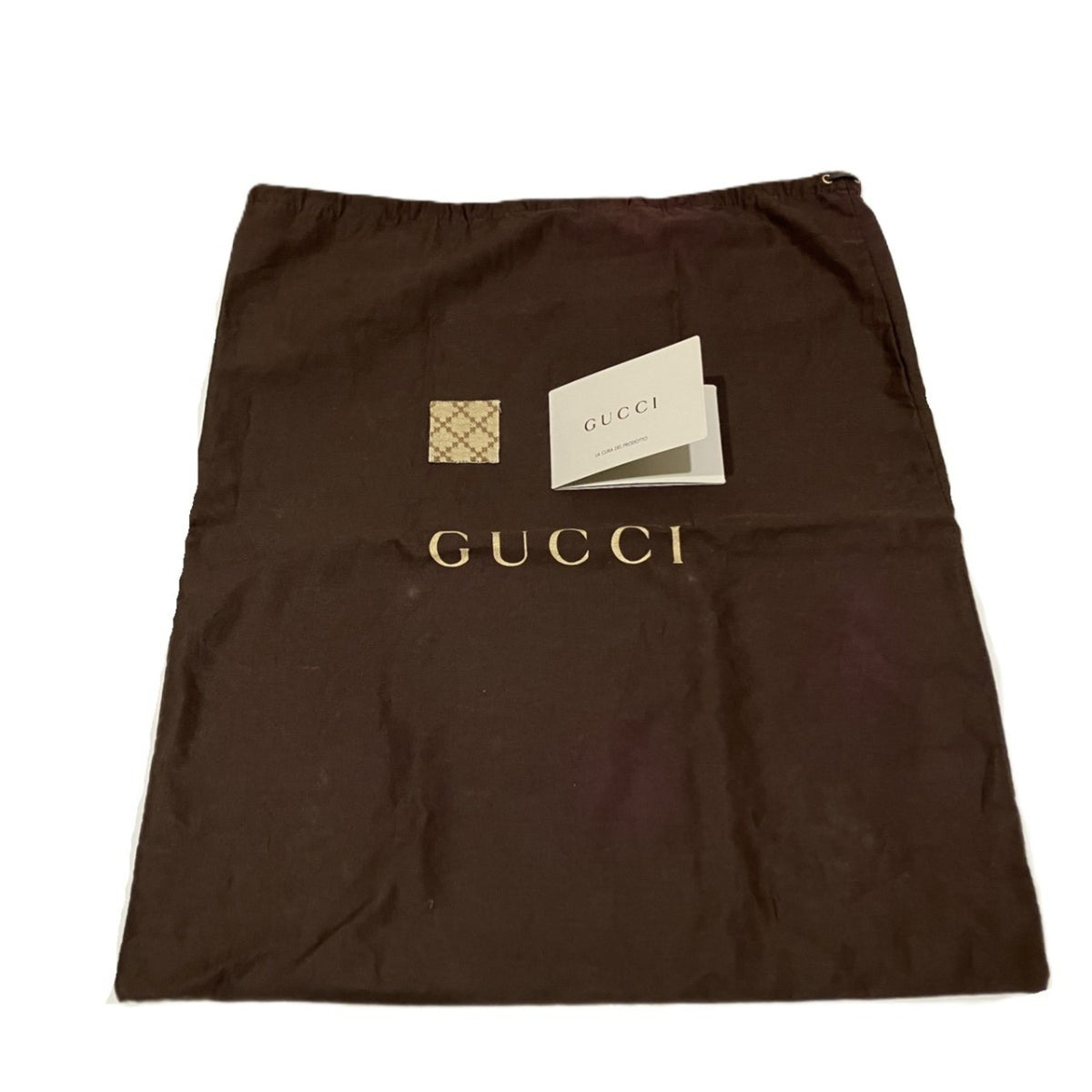 Gucci Beige Canvas Pouch Tote Bag (Pre-Owned)