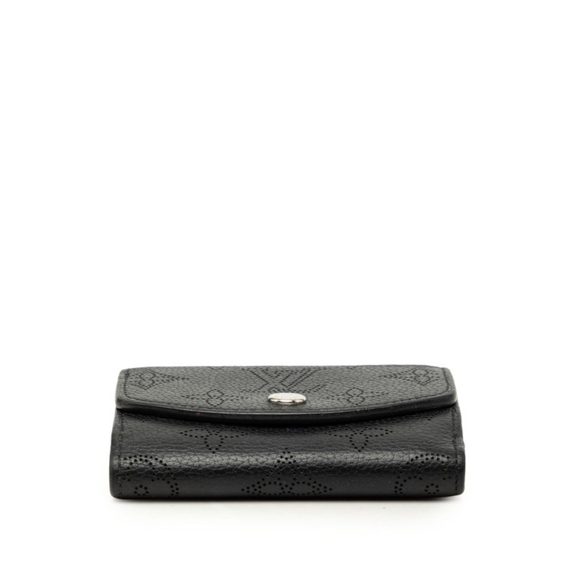 Louis Vuitton Black Noir Leather Wallet (Tri-Fold) (Pre-Owned)
