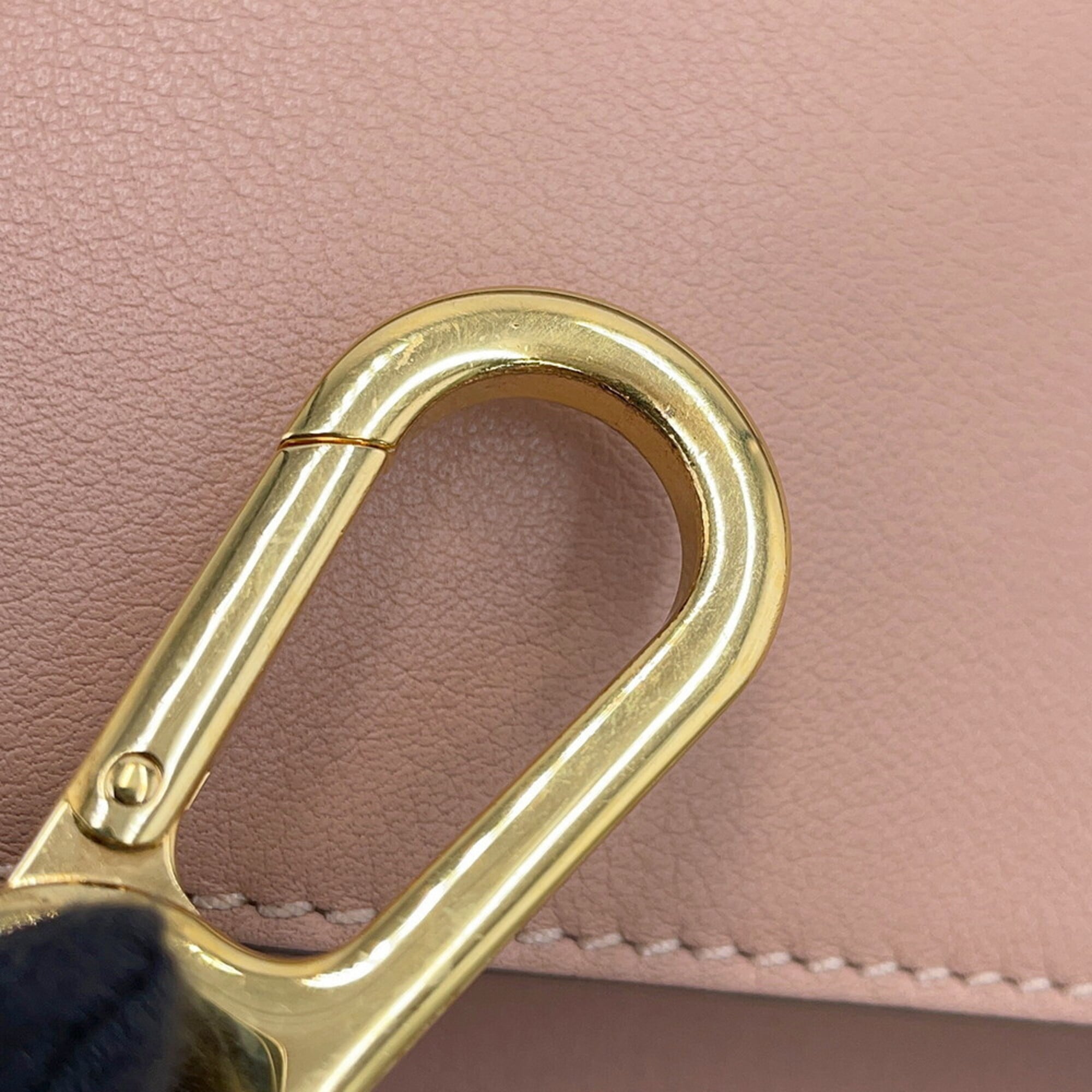 Loewe Pink Pink Beige Suede Leather Handbag Shoulder Bag (Pre-Owned)