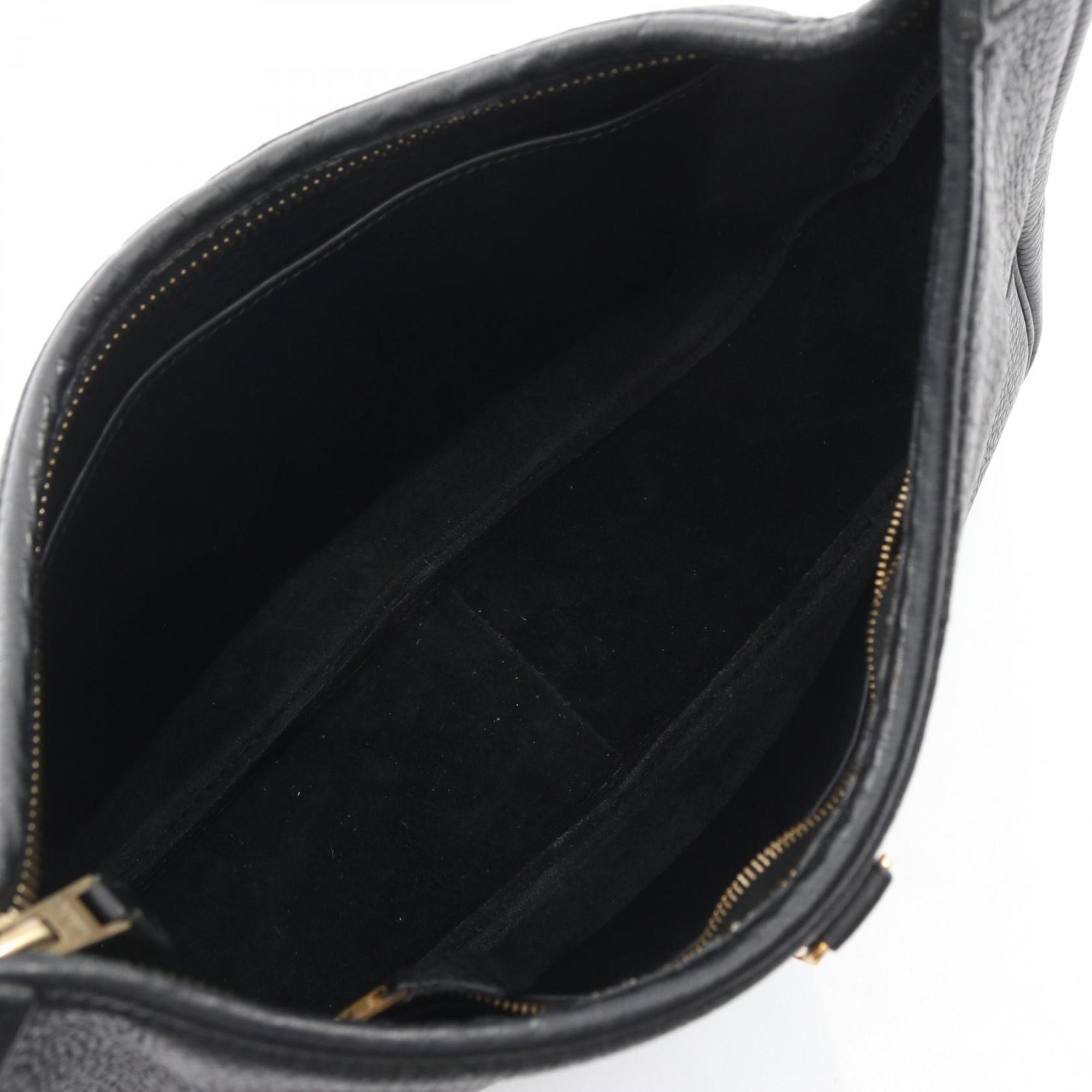 Hermes Black Taurillon Clemence Leather Handbag Shoulder Bag (Pre-Owned)