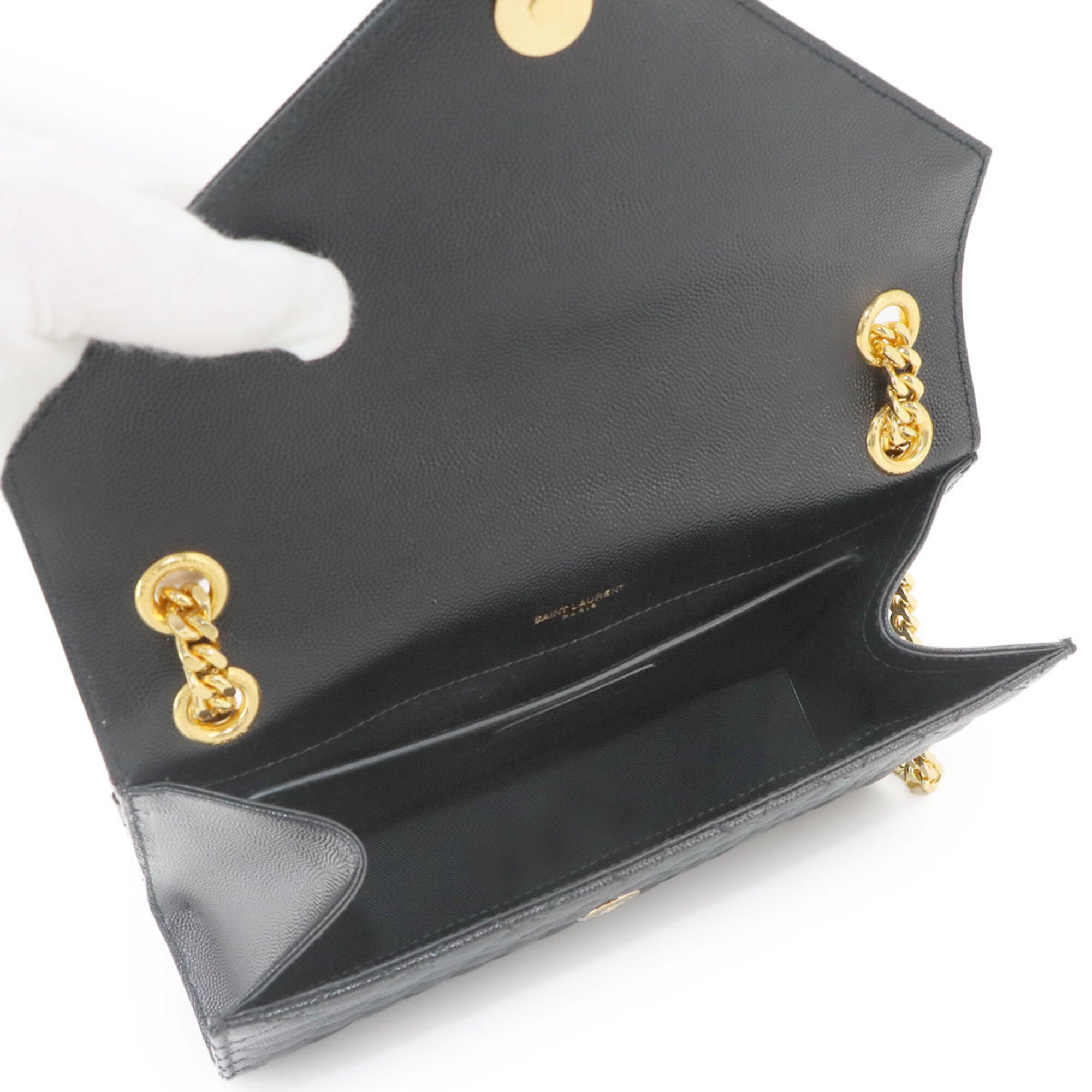 Saint Laurent Black Leather Handbag Shoulder Bag (Pre-Owned)
