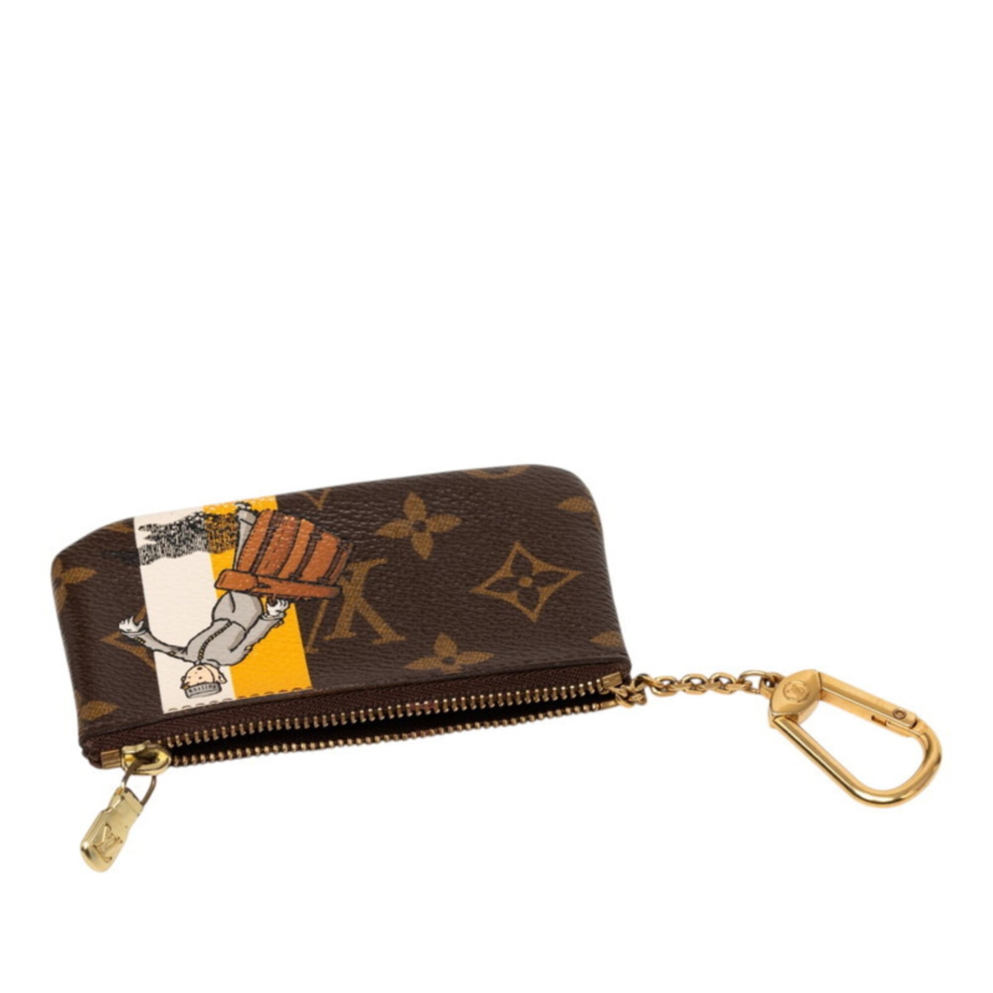 Louis Vuitton Brown Yellow Pvc Coin Purse/Coin Case (Pre-Owned)
