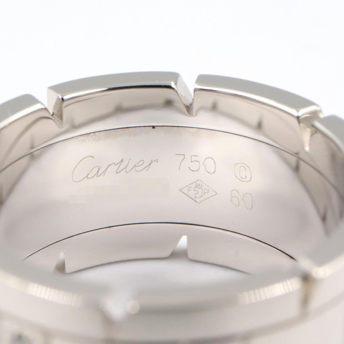Cartier Silver Clear White Gold (18K) Band Ring (Pre-Owned)