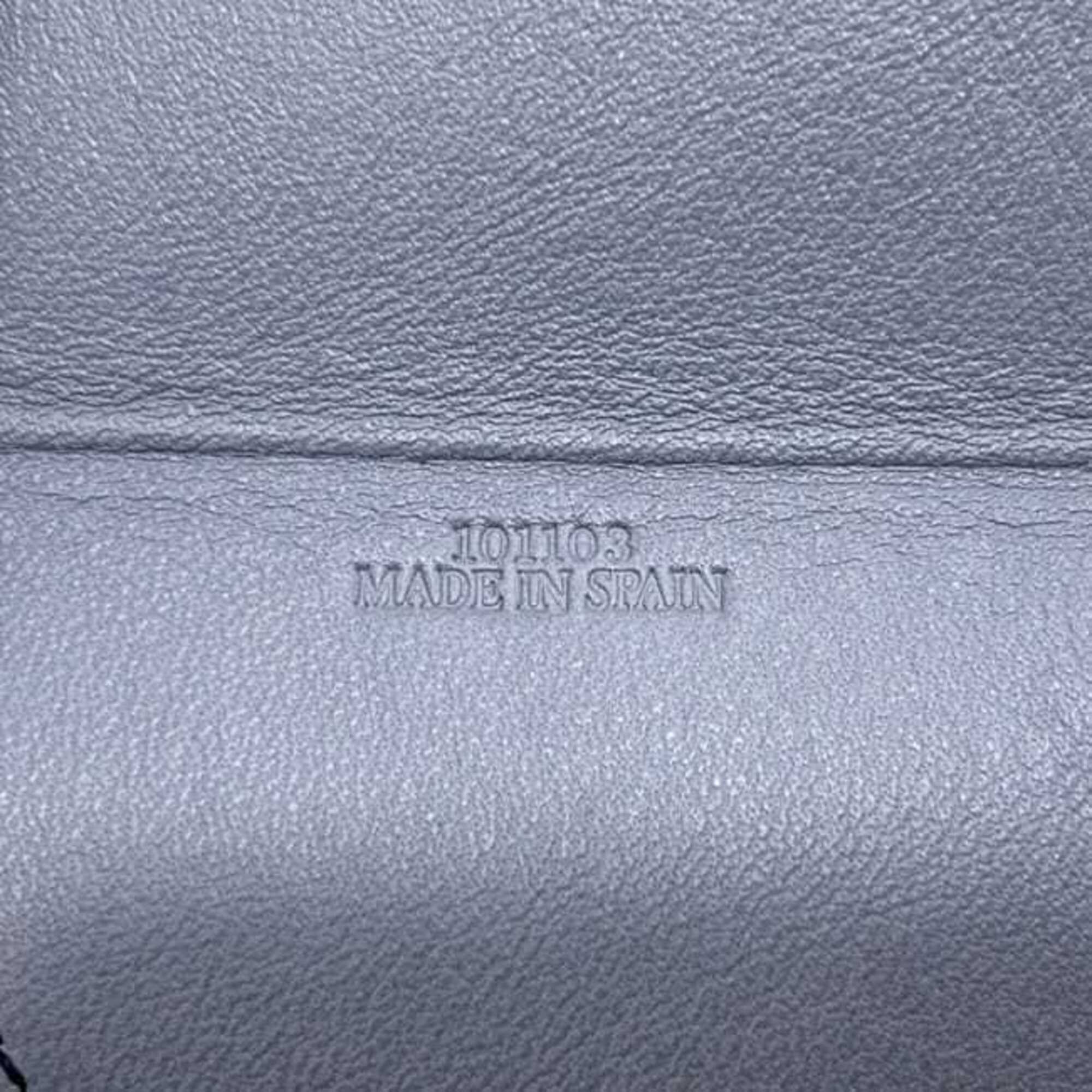 Loewe Purple Leather Coin Purse/Coin Case (Pre-Owned)
