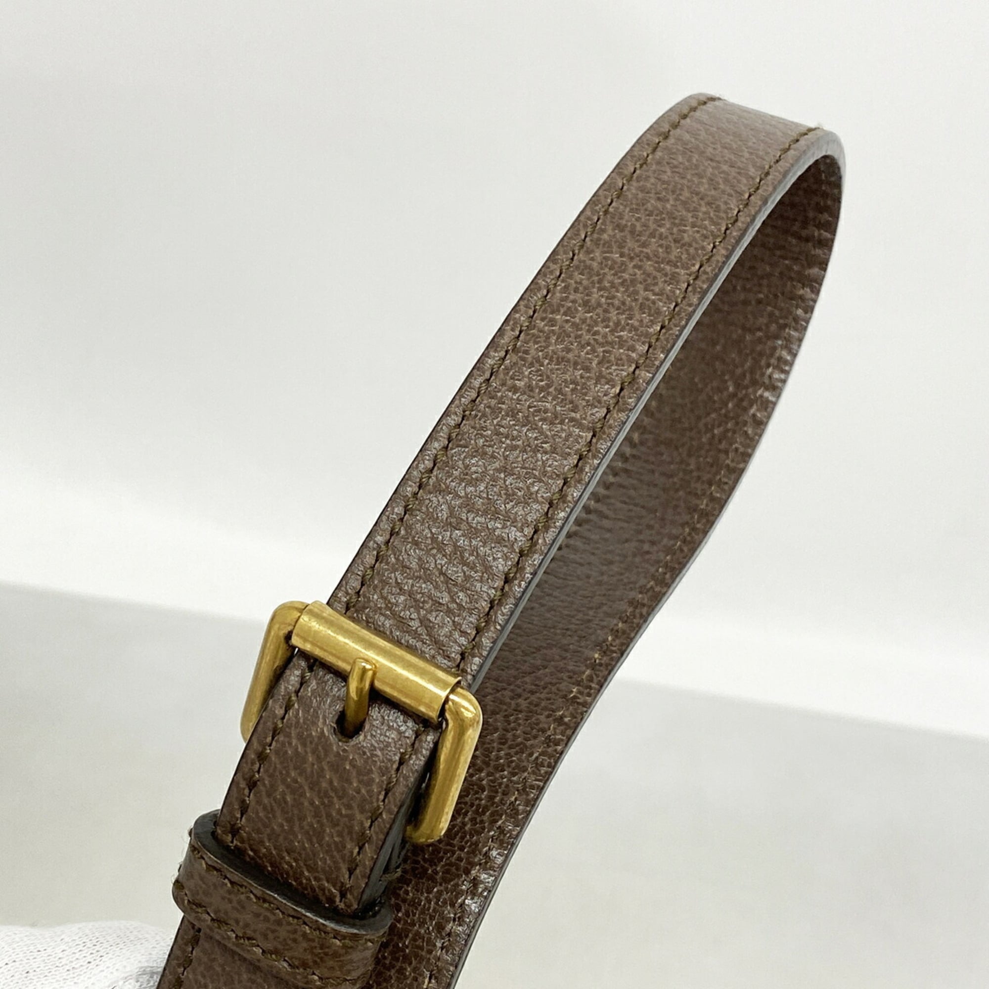 Gucci Beige Brown Pvc Shoulder Bag (Pre-Owned)