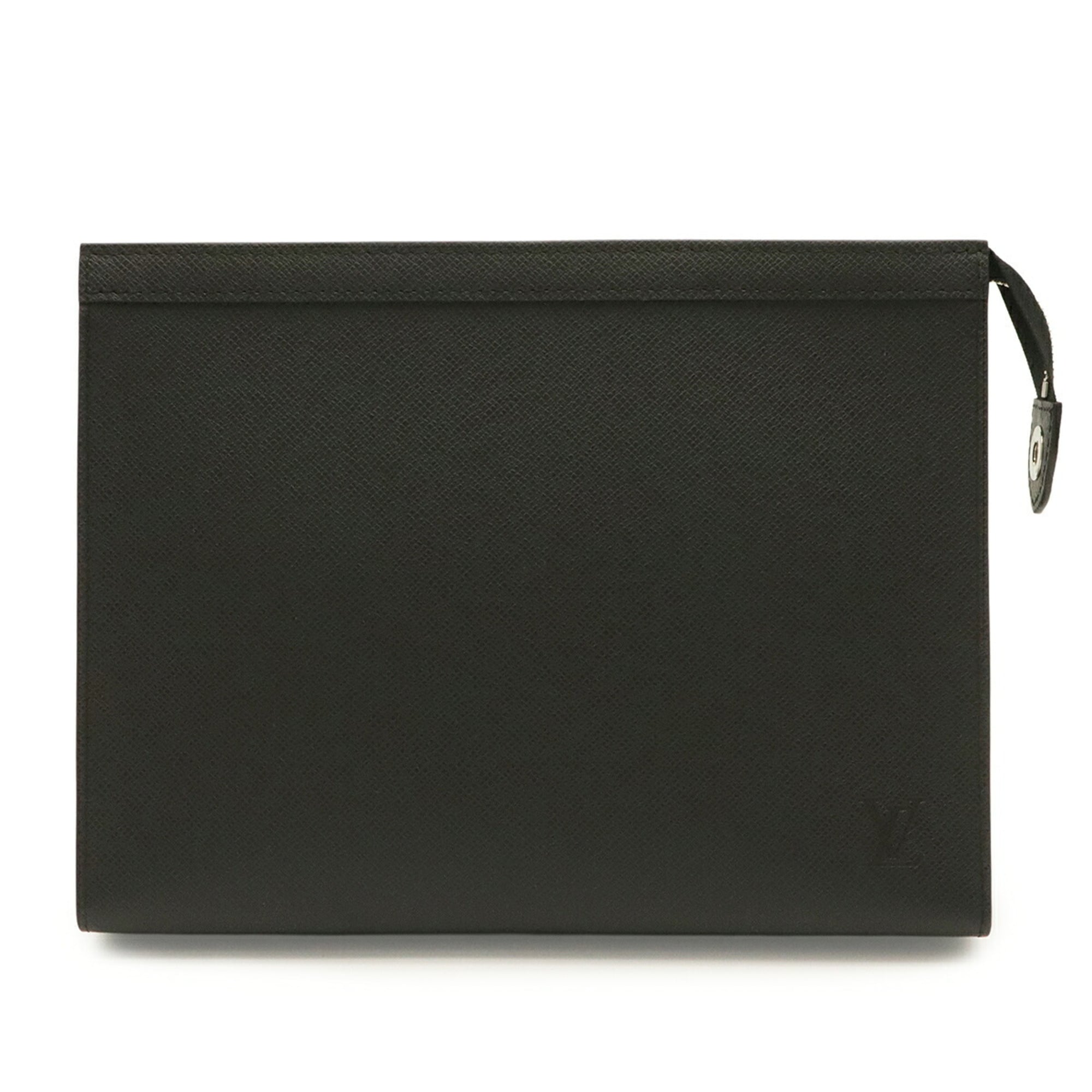 Louis Vuitton Noir Taiga Leather Leather Clutch Bag Pochette (Pre-Owned)