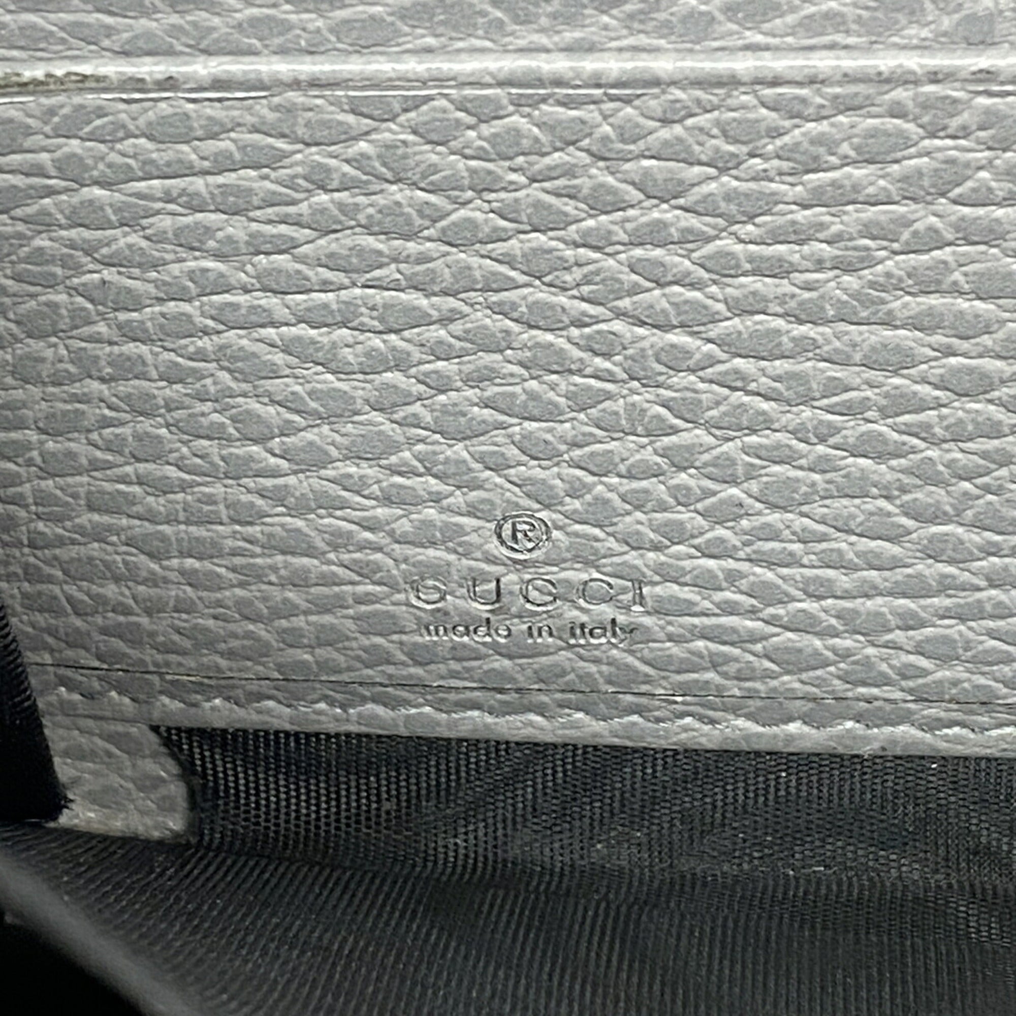 Gucci Gray Leather Long Wallet (Bi-Fold) (Pre-Owned)