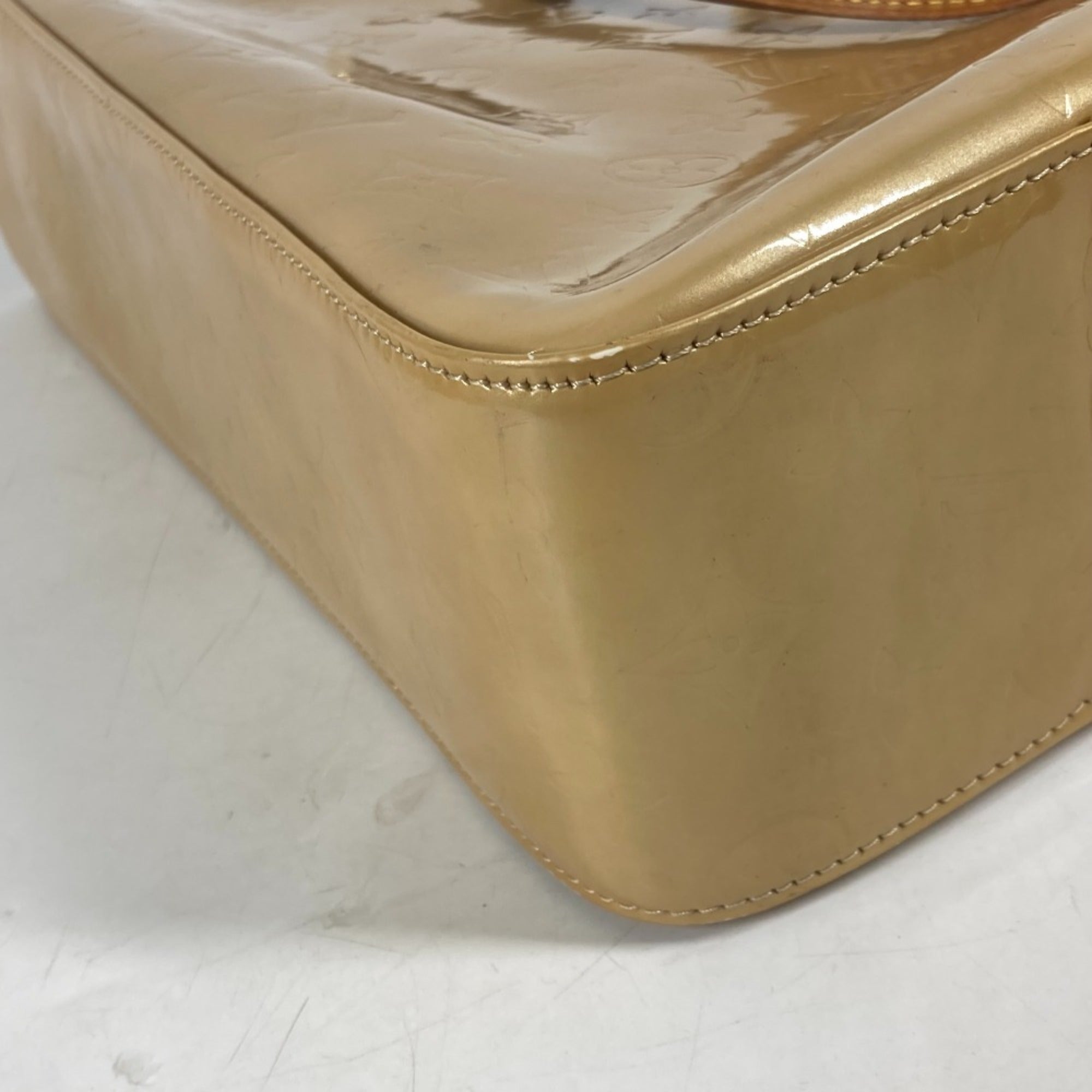Louis Vuitton Beige Monogram Vernis Shoulder Bag Tote Bag (Pre-Owned)