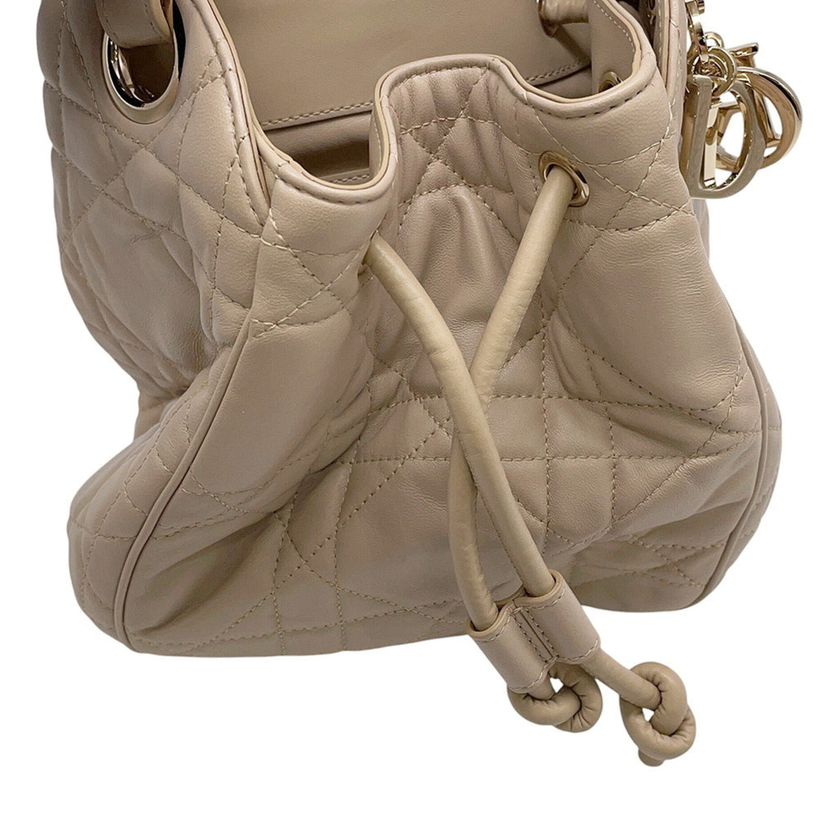 Christian Dior Beige Leather Shoulder Bag (Pre-Owned)
