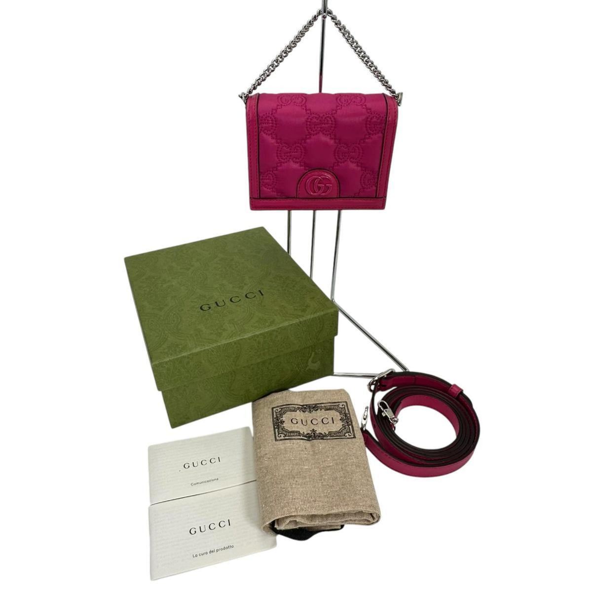 Gucci Pink Nylon Leather Handbag (Pre-Owned)