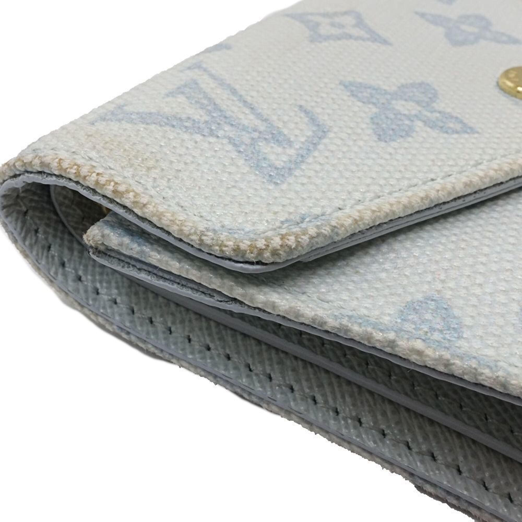 Louis Vuitton Monogram Canvas Leather Wallet (Tri-Fold) (Pre-Owned)