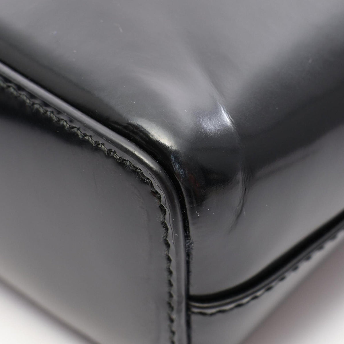 Prada Black Leather Handbag Tote Bag (Pre-Owned)