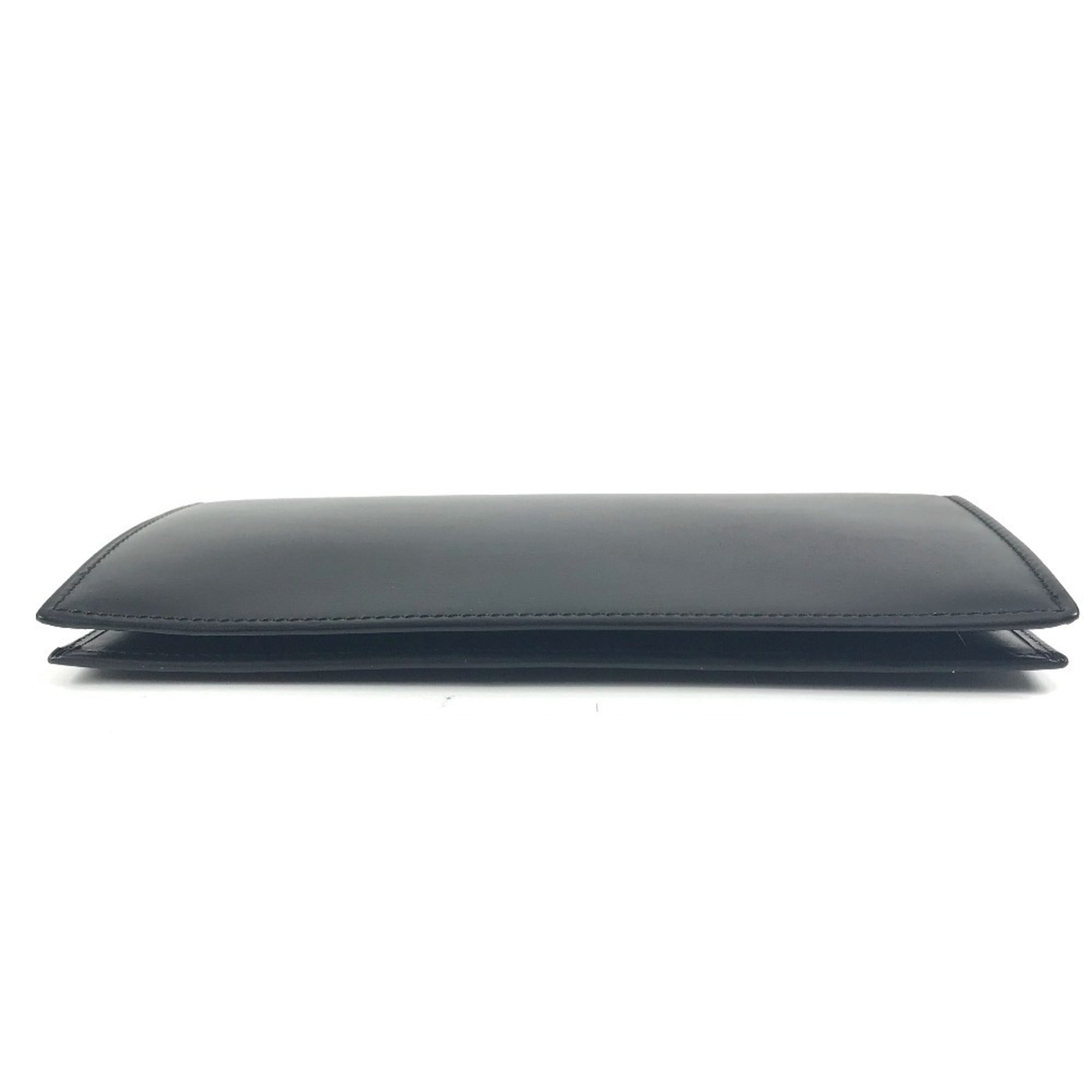 Cartier Black Leather Long Wallet (Bi-Fold) (Pre-Owned)