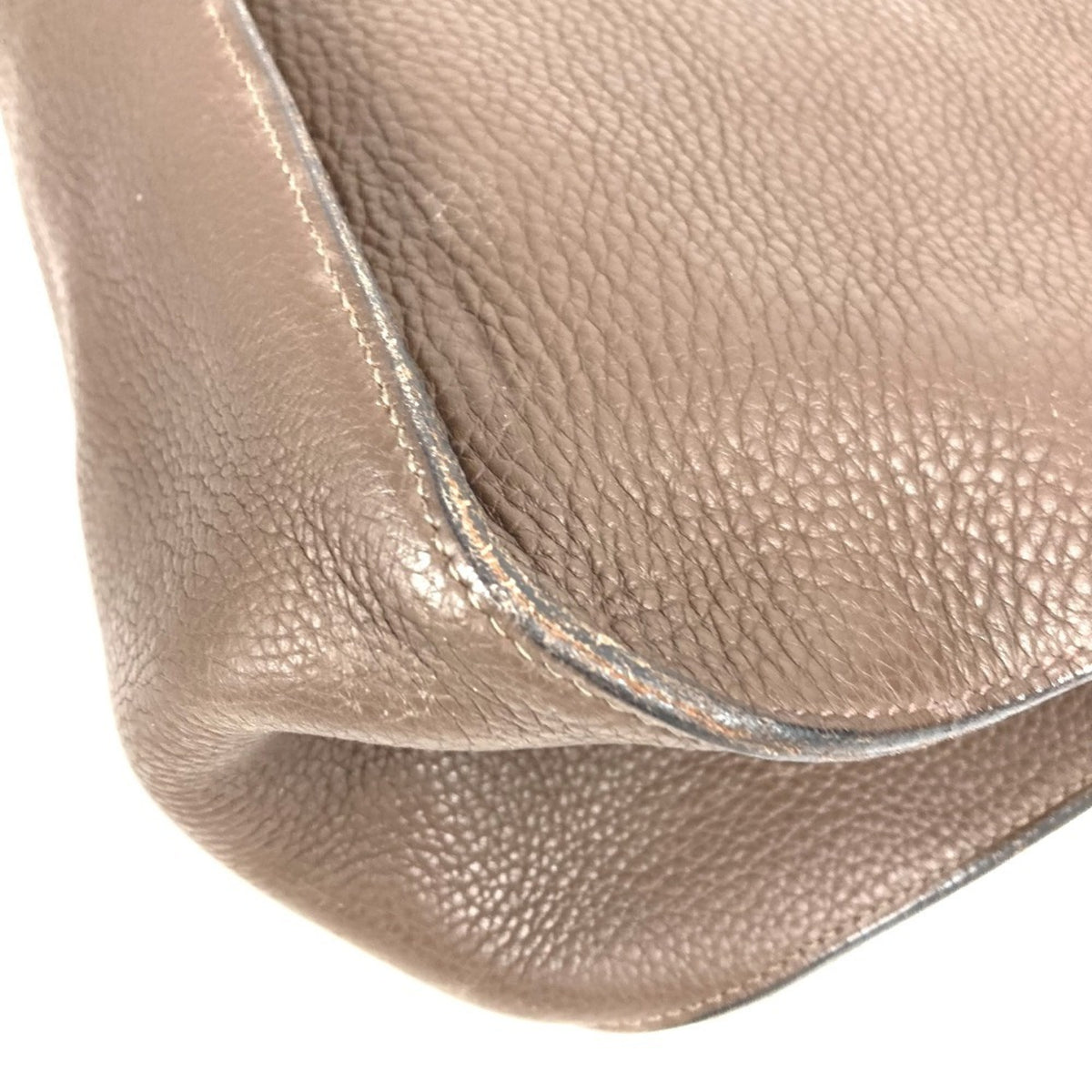 Hermes Jypsiere Dark Brown Taurillon Clemence Leather Shoulder Bag (Pre-Owned)