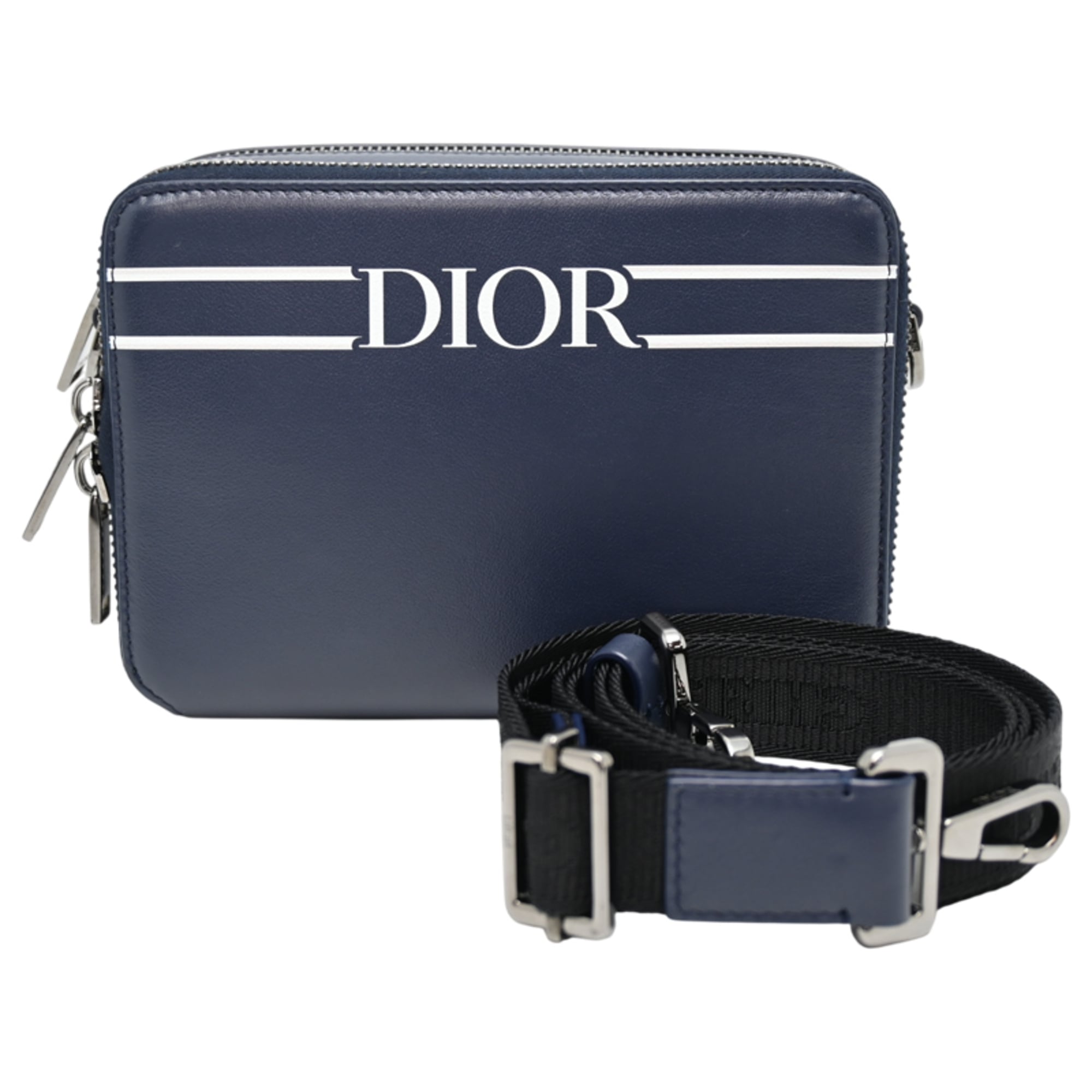 Dior Homme Navy Leather Shoulder Bag (Pre-Owned)