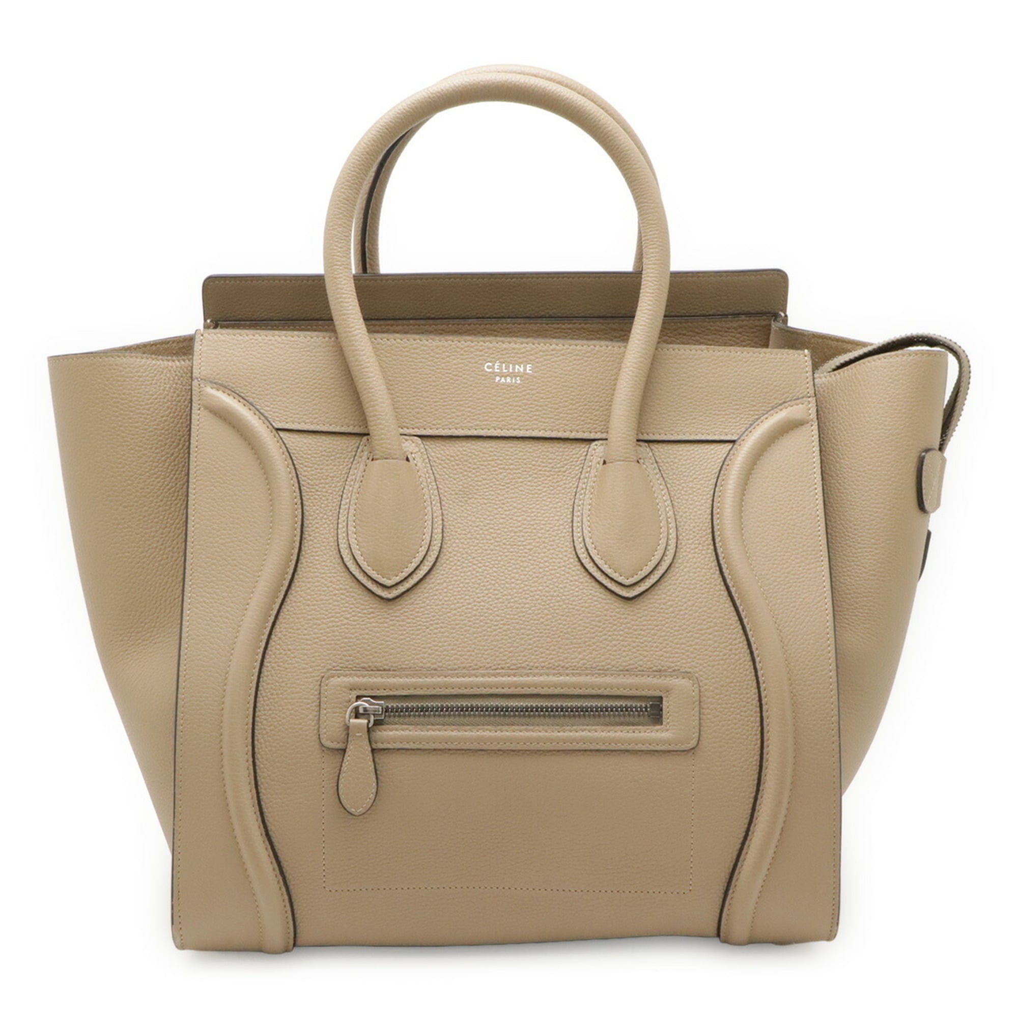 Celine Beige Leather Handbag Tote Bag (Pre-Owned)