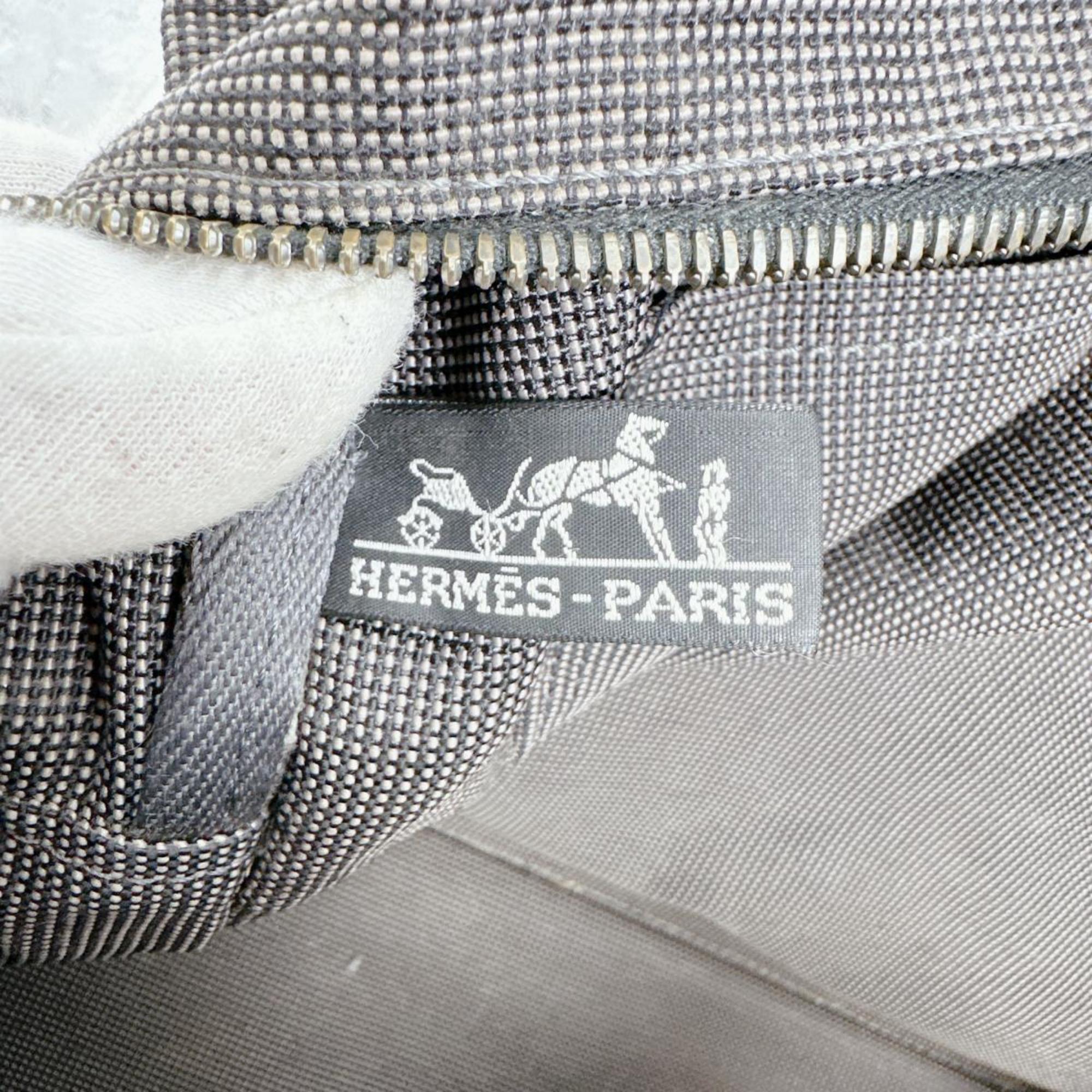 Hermes Her Line Gray Canvas Tote Bag (Pre-Owned)