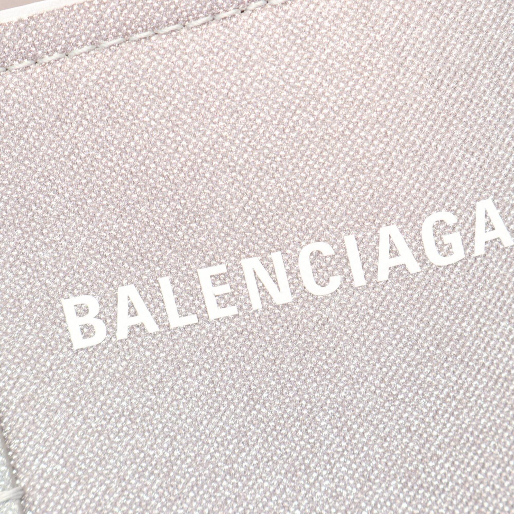 Balenciaga Silver Coated Canvas Leather Handbag (Pre-Owned)