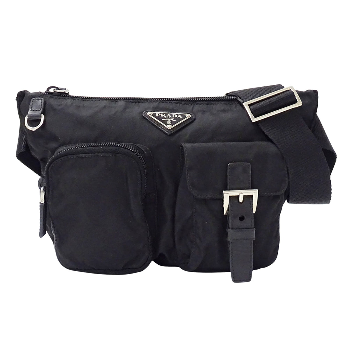 Prada Black Nylon Handbag Sling Bag (Pre-Owned)
