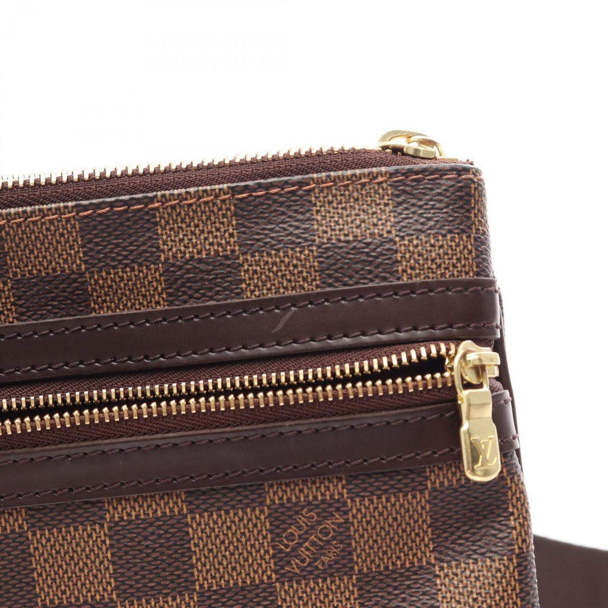 Louis Vuitton Brown Ebene Coated Canvas Leather Handbag Pochette Shoulder Bag (Pre-Owned)