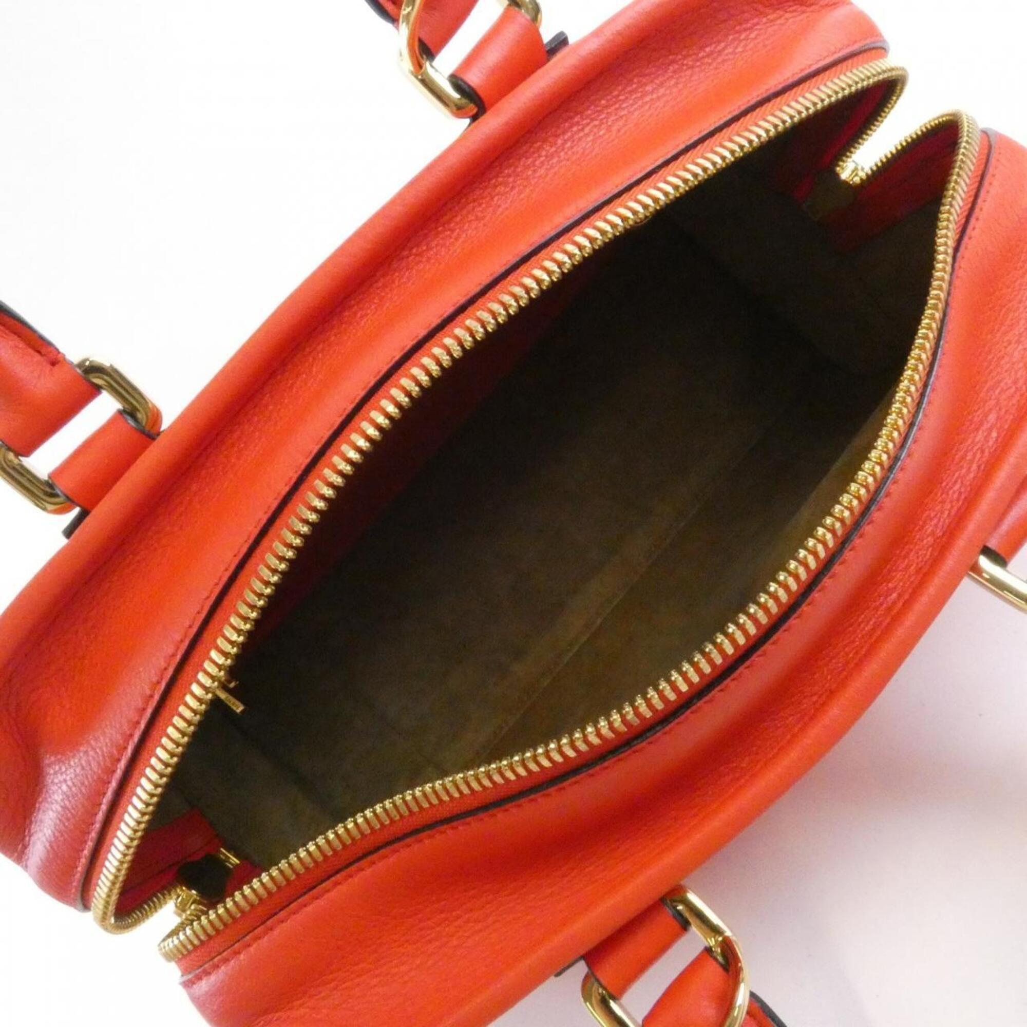 Loewe Red Color Leather Handbag (Pre-Owned)