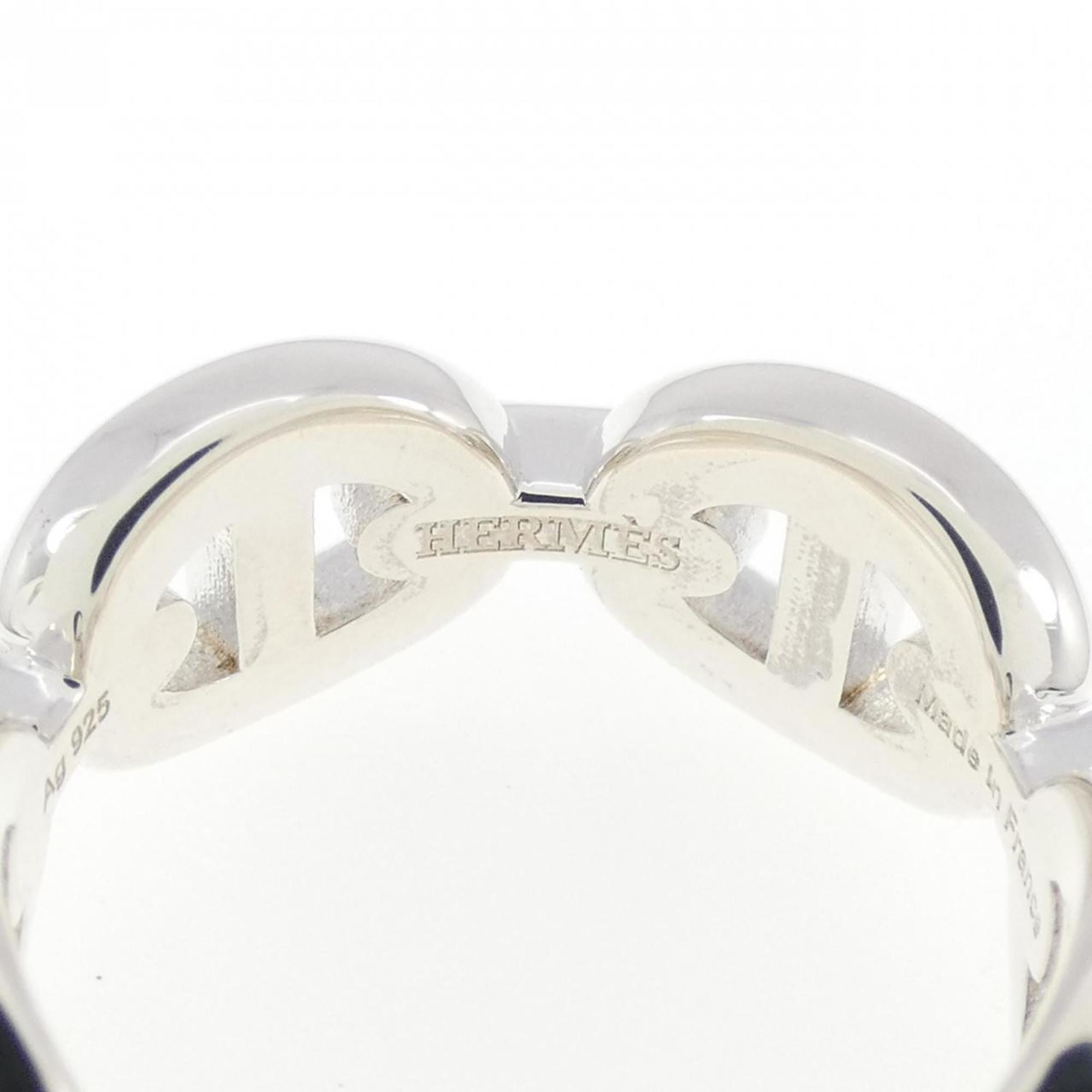 Hermes Silver 925 Band Ring (Pre-Owned)
