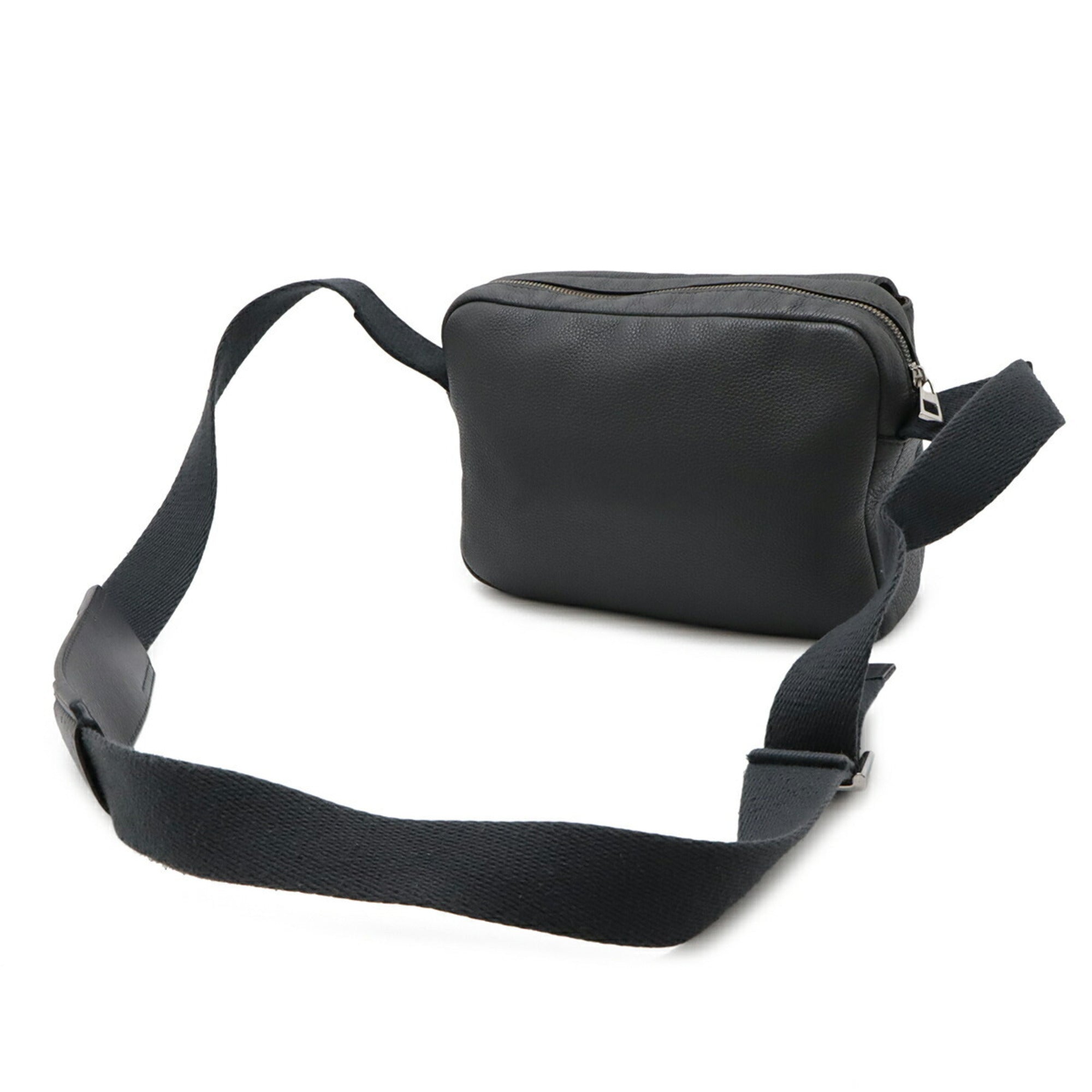Loewe Gray Leather Messenger Bag Shoulder Bag (Pre-Owned)