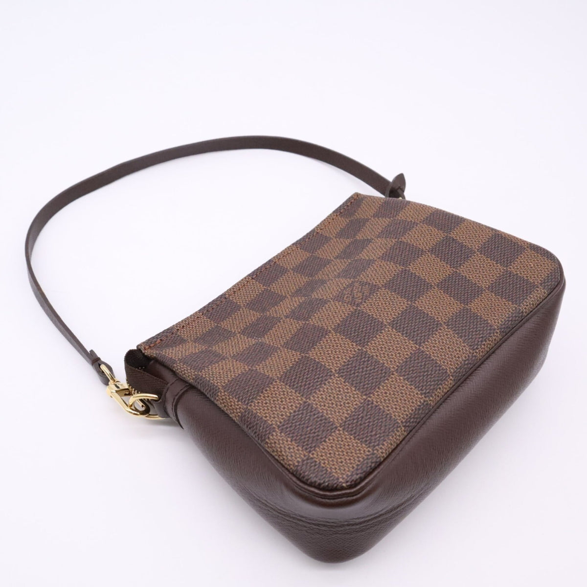Louis Vuitton Beige Brown Coated Canvas Leather Handbag (Pre-Owned)