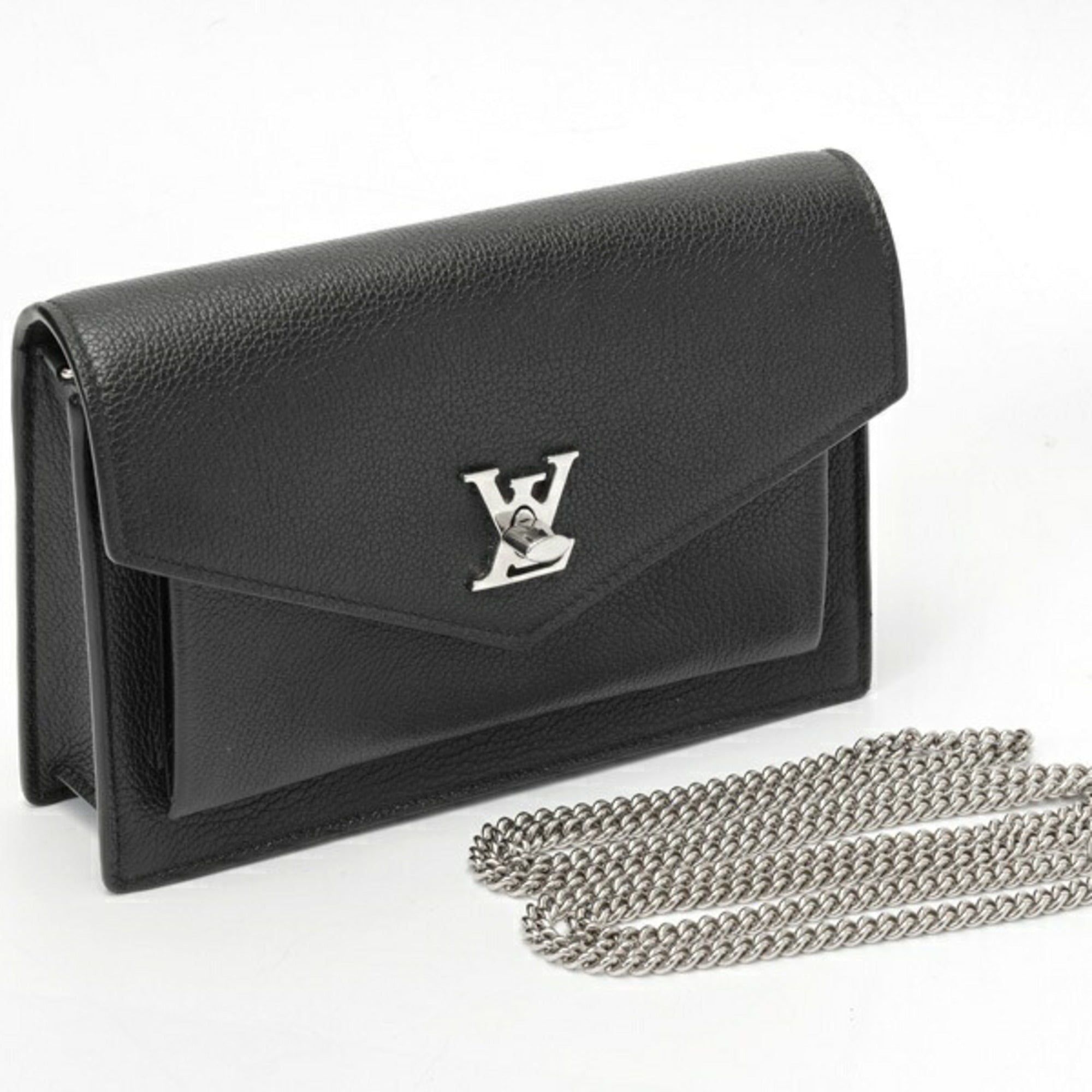 Louis Vuitton Black Noir Leather Pochette (Pre-Owned)