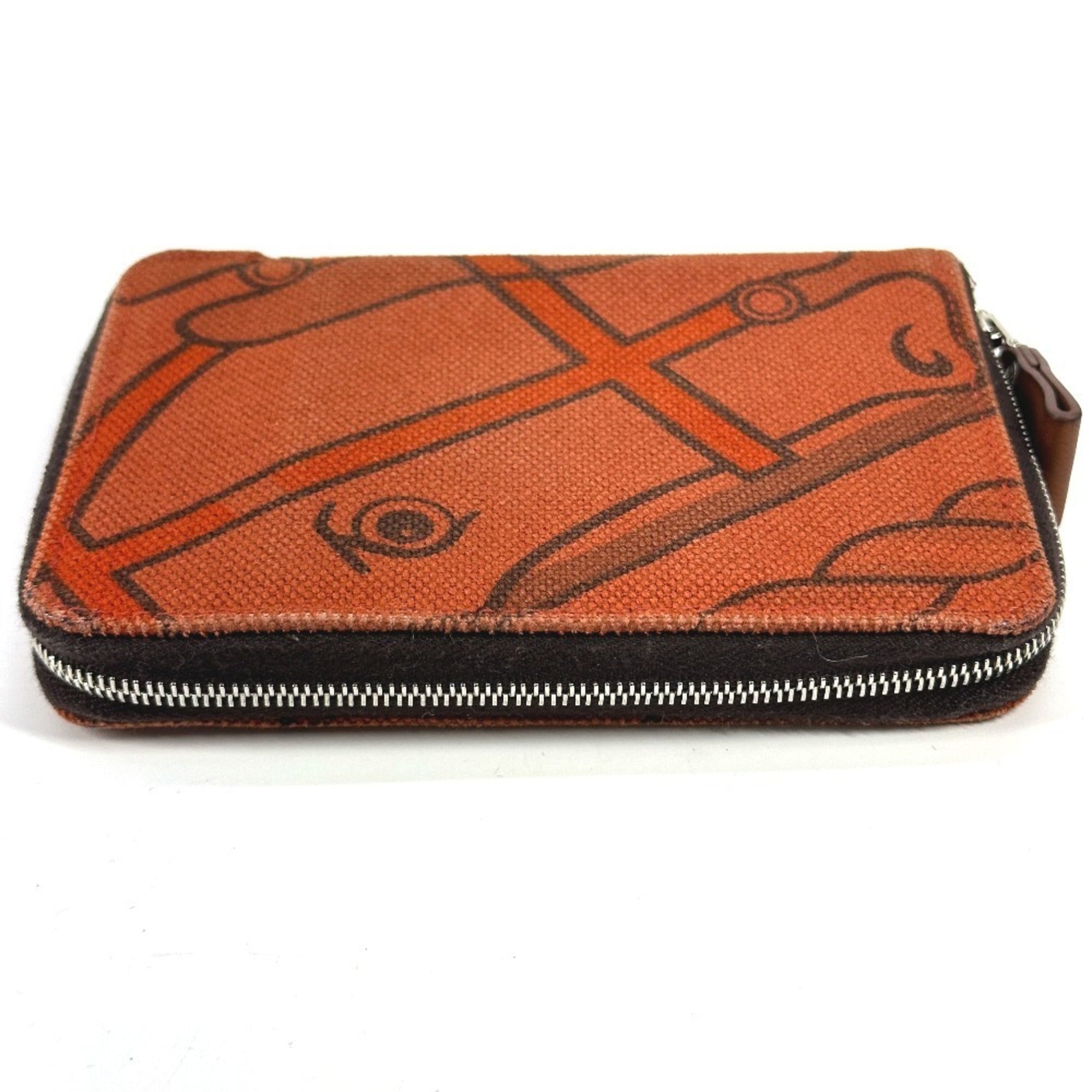 Hermes Orange Canvas Wallet (Bi-Fold) (Pre-Owned)
