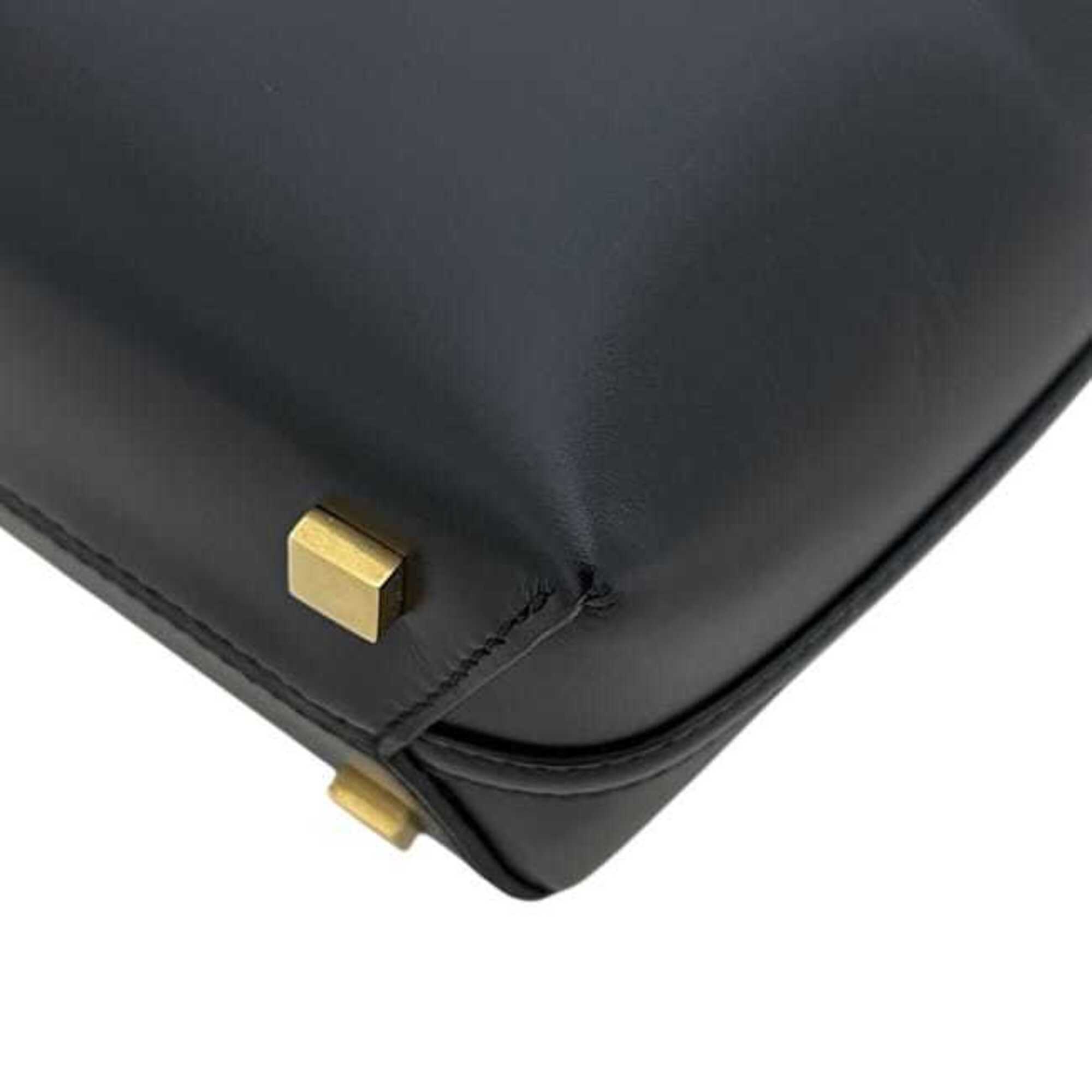 Saint Laurent Black Leather Shoulder Bag (Pre-Owned)