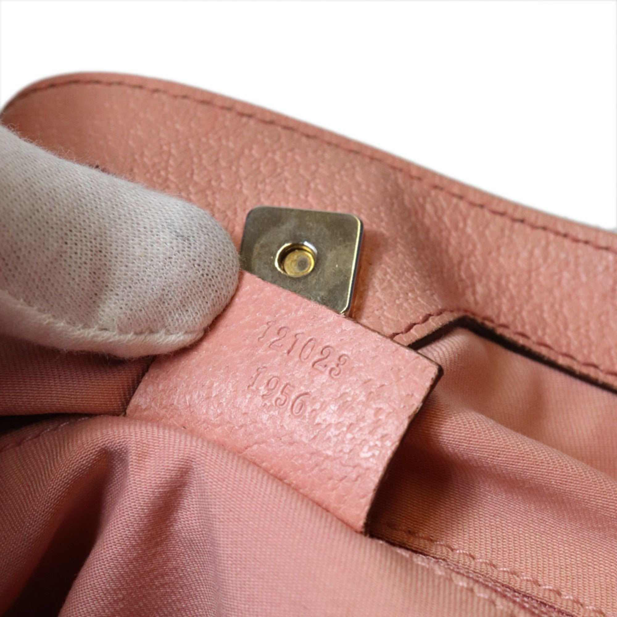Gucci Beige Beige Pink Gg Canvas Tote Bag (Pre-Owned)