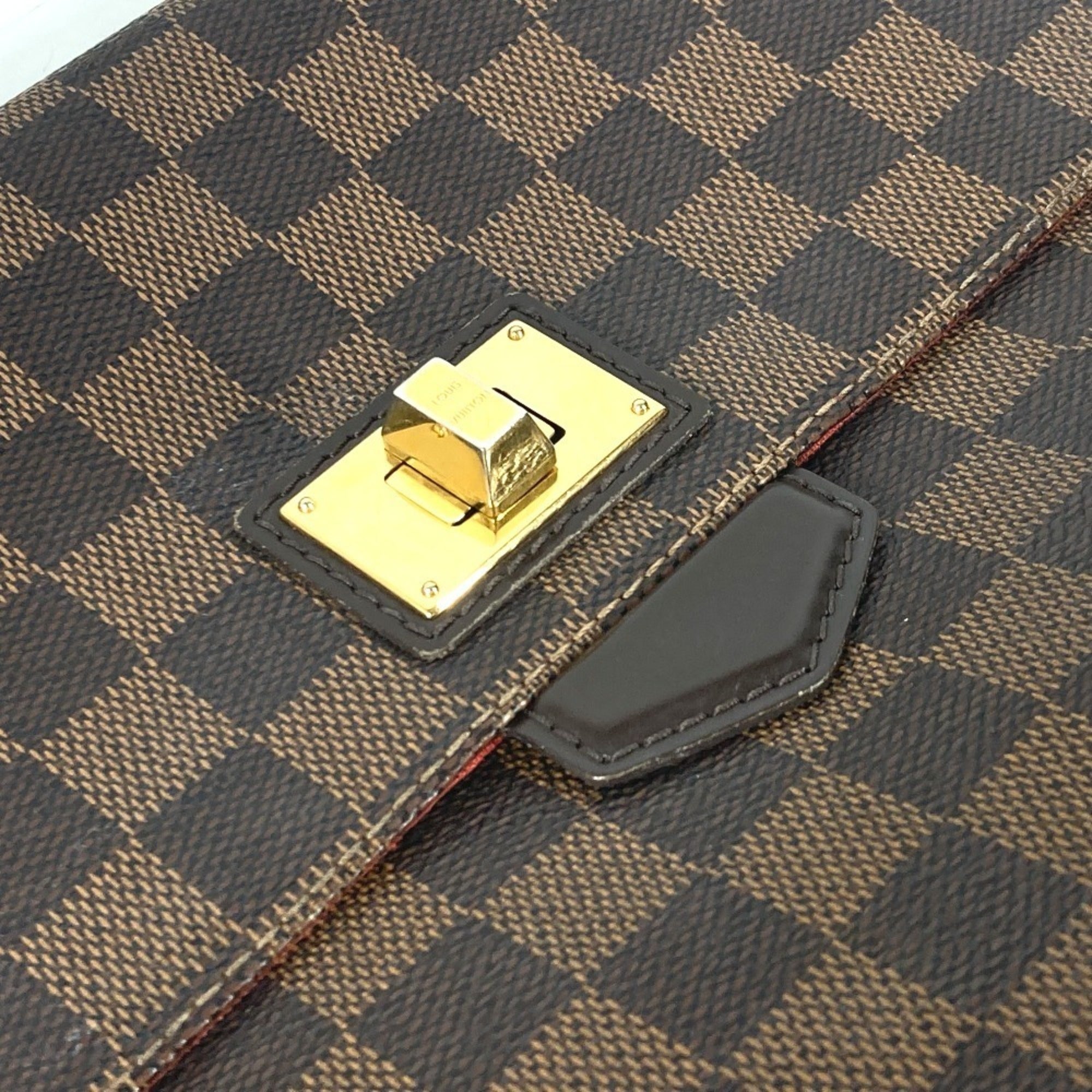 Louis Vuitton Brown Damier Canvas Ebene Damier Canvas Shoulder Bag (Pre-Owned)