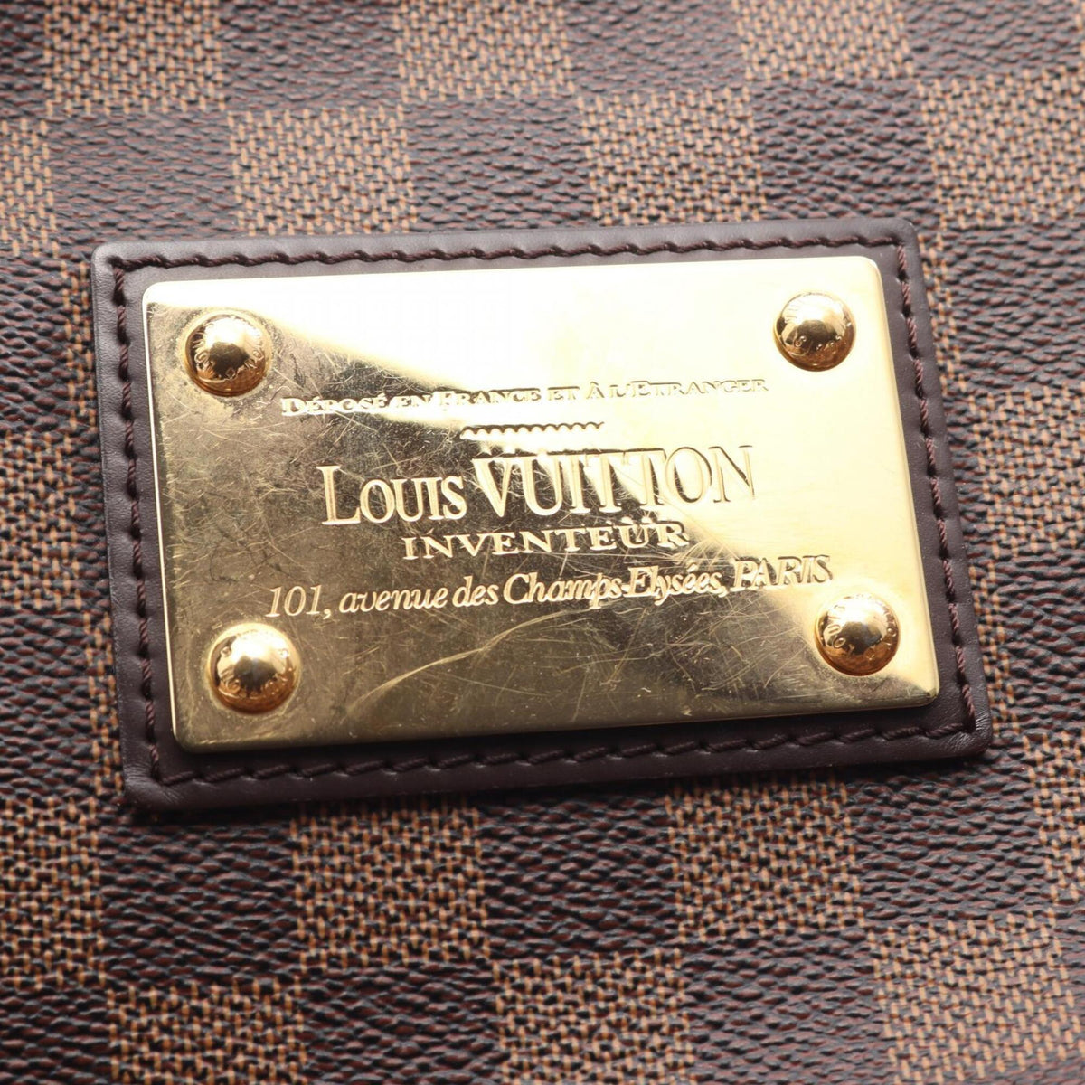 Louis Vuitton Brown Coated Canvas Leather Handbag Shoulder Bag (Pre-Owned)