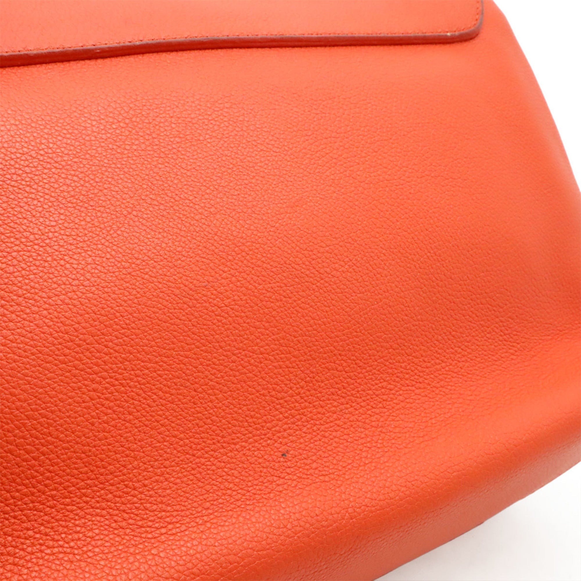 Louis Vuitton Orange Red Leather Handbag (Pre-Owned)