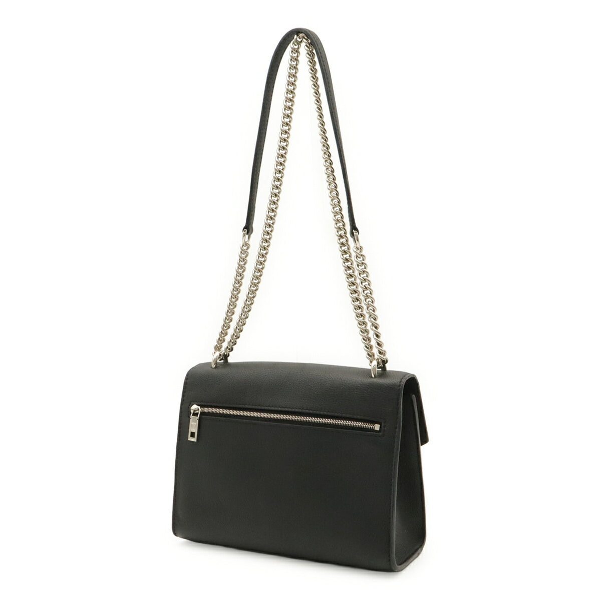 Louis Vuitton Noir Leather Pochette Shoulder Bag (Pre-Owned)
